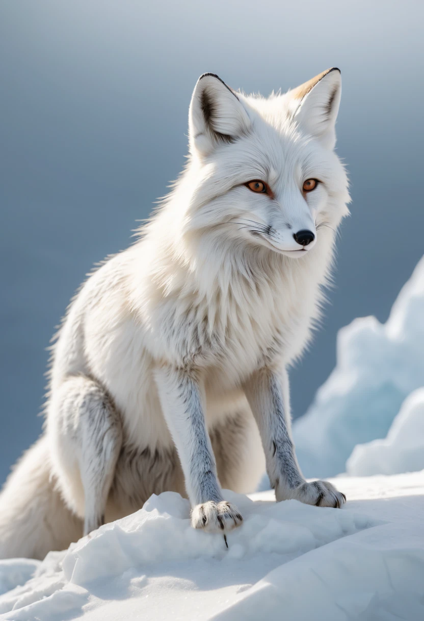 white fox by Gurwitz, arctic, best quality, masterpiece, Representative work, official art, Professional, Ultra intricate detailed, 8k