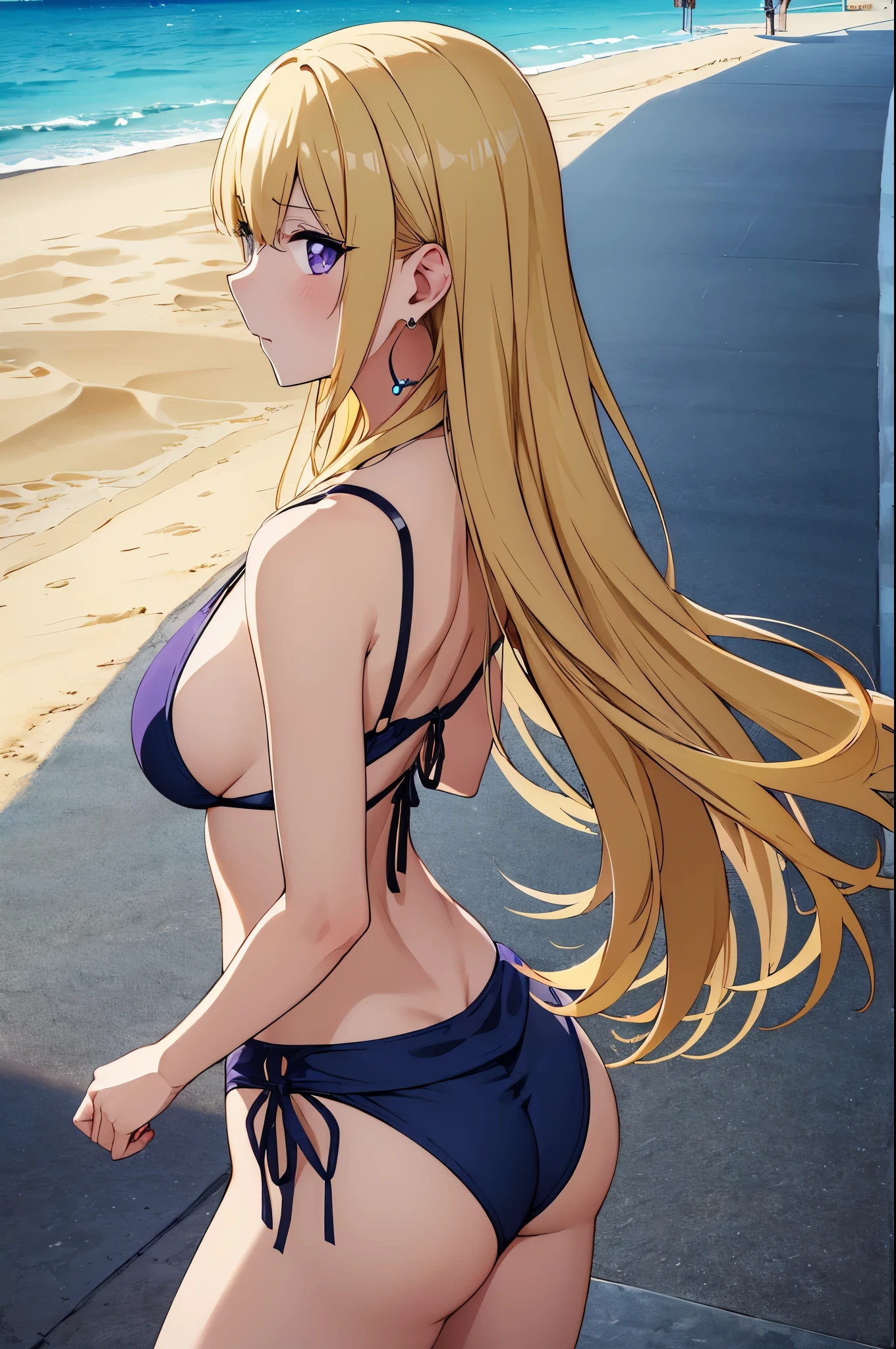 (Generate anime-style full-color CG images。:1.5),
BREAK,
(1 girl,cute,gal:1.5),
可愛くておしゃれなgalスタイルの1 girlのシーンを生成してください。Her personality and fashion sense stand out、Please generate images that give you a cute and stylish atmosphere.。
BREAK,
(blonde,long hair:1.5),
blondeでlong hairを持つ女性のシーンを生成してください。The texture and shine of the hair are beautifully depicted.、Please generate an image that highlights her charm.。
BREAK,
(small hips,Big eyes,big breasts,purple eyes,thin waist:1.5),
BREAK,
(navy blue bikini,multiple strap bikini,earrings:1.5),
紺のmultiple strap bikiniを身にまとった女性のシーンを生成してください。ビキニには派handで魅力的なデザインが施され、彼女がearringsを身につけている様子も描写された画像を生成してください。
BREAK,
(cowboy shot,From the back,turn your butt:1.5),
BREAK,
(At the resort beach,crowd of people,beautiful sandy beach:1.5),
At the resort beachのcrowd of peopleが広がるbeautiful sandy beachのシーンを生成してください。blue sea、Blue sky、Then, generate an image that creates the atmosphere of a resort with a beautiful white sand beach.。
BREAK,
perfect face,hand,foot,Please describe the scene where you hold your fingers.。Each part is beautifully arranged down to the smallest detail.,Make sure you feel perfect symmetry and harmony。at the same time,Add detailed facial features and clothing features、Highlight your individuality and uniqueness。 Crisp and razor-sharp details(super clear details:1.5)and amazing color depth(color depth:1.25)is required。 Must imitate the unparalleled sharpness and color vibrancy of photos taken with ultra-high-end cameras such as MS and Fujifilm XT3,