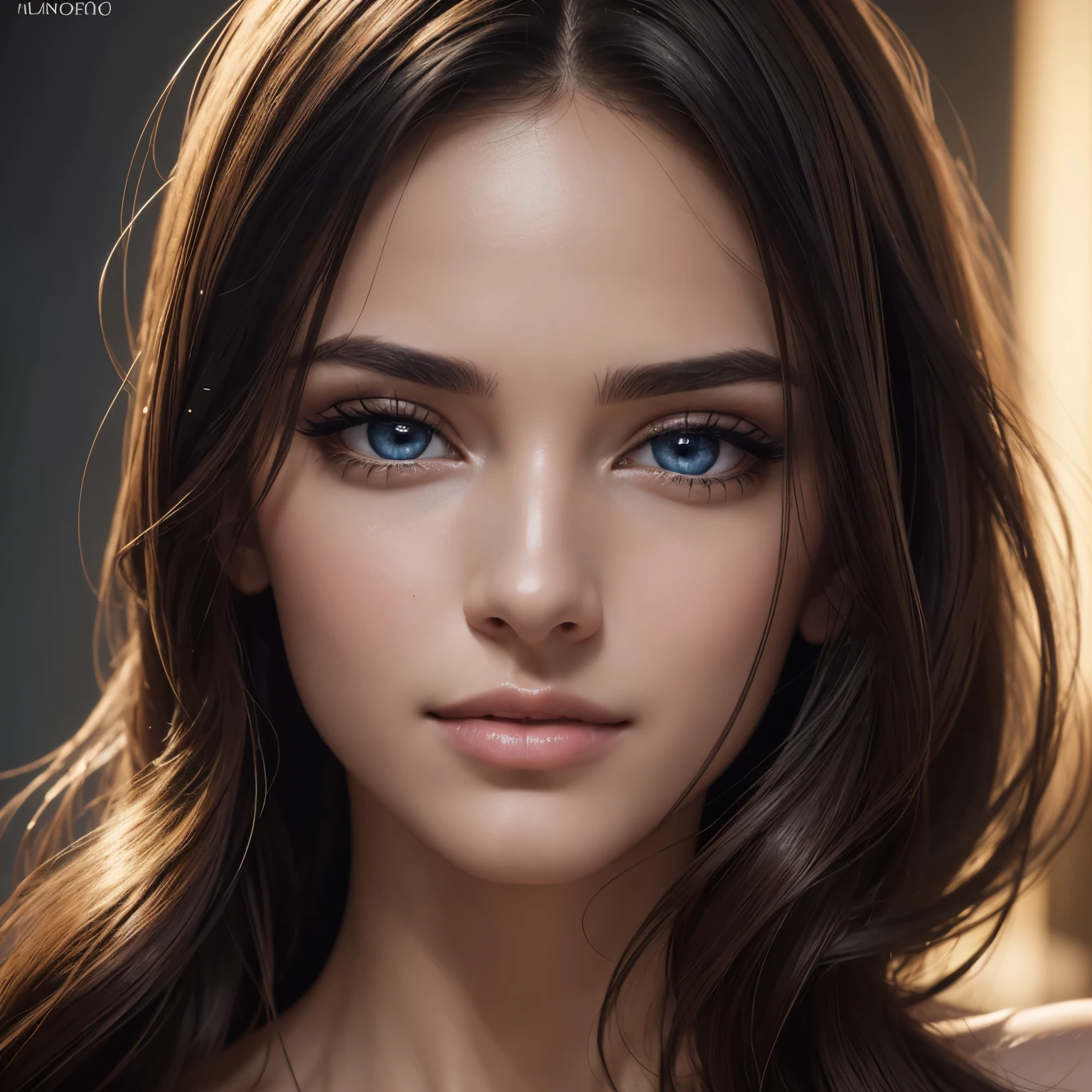 (best quality,4k,8k,highres,masterpiece:1.2),ultra-detailed,(realistic,photorealistic,photo-realistic:1.37),beautiful detailed eyes,beautiful detailed lips,extremely detailed eyes and face,longeyelashes,Gorgeous woman,close up shot,seductive smile,intense gaze, flowing hair,perfectly sculpted eyebrows,luminous skin,subtle natural makeup,high definition portrait,high fashion photography,vibrant colors,stunning lighting,modern fashion style
