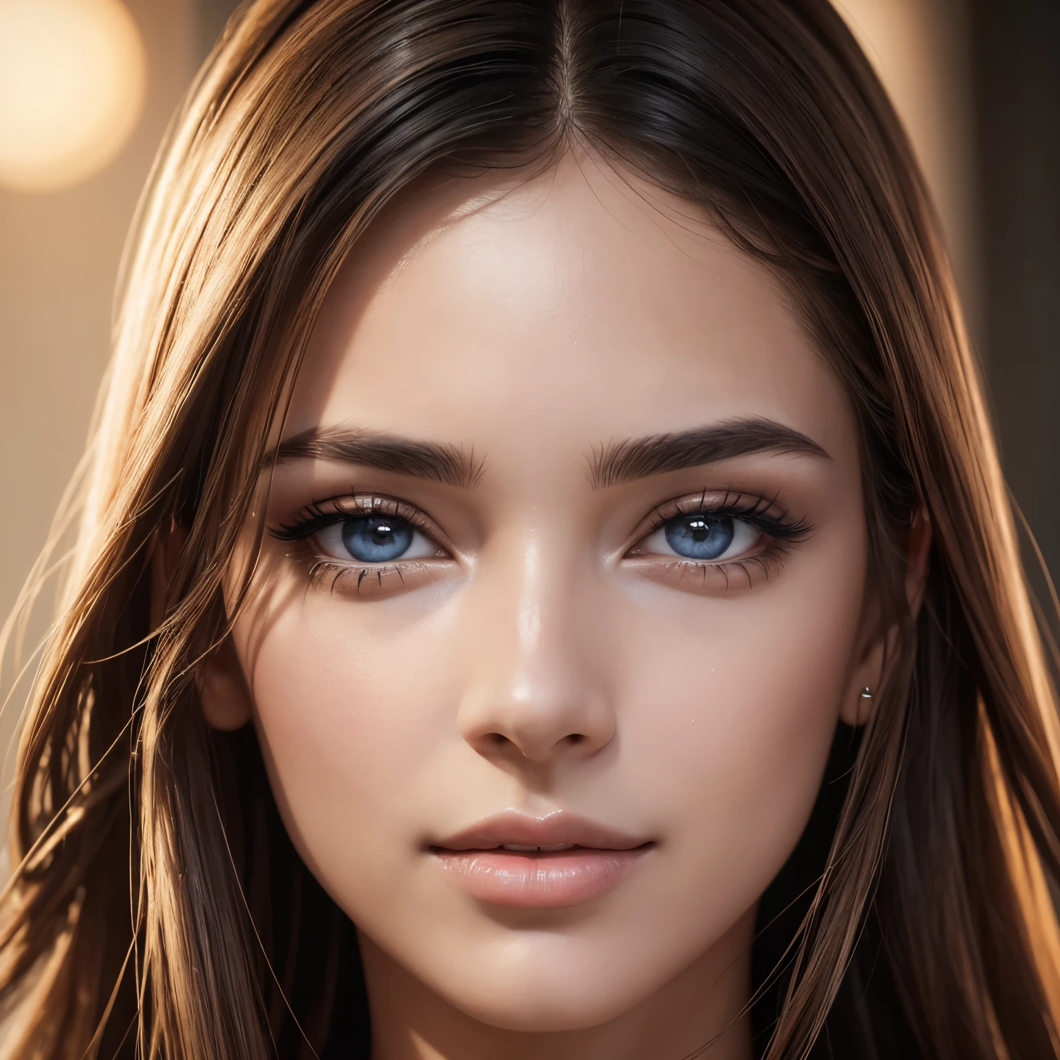(best quality,4k,8k,highres,masterpiece:1.2),ultra-detailed,(realistic,photorealistic,photo-realistic:1.37),beautiful detailed eyes,beautiful detailed lips,extremely detailed eyes and face,longeyelashes,Gorgeous woman,close up shot,seductive smile,intense gaze, flowing hair,perfectly sculpted eyebrows,luminous skin,subtle natural makeup,high definition portrait,high fashion photography,vibrant colors,stunning lighting,modern fashion style