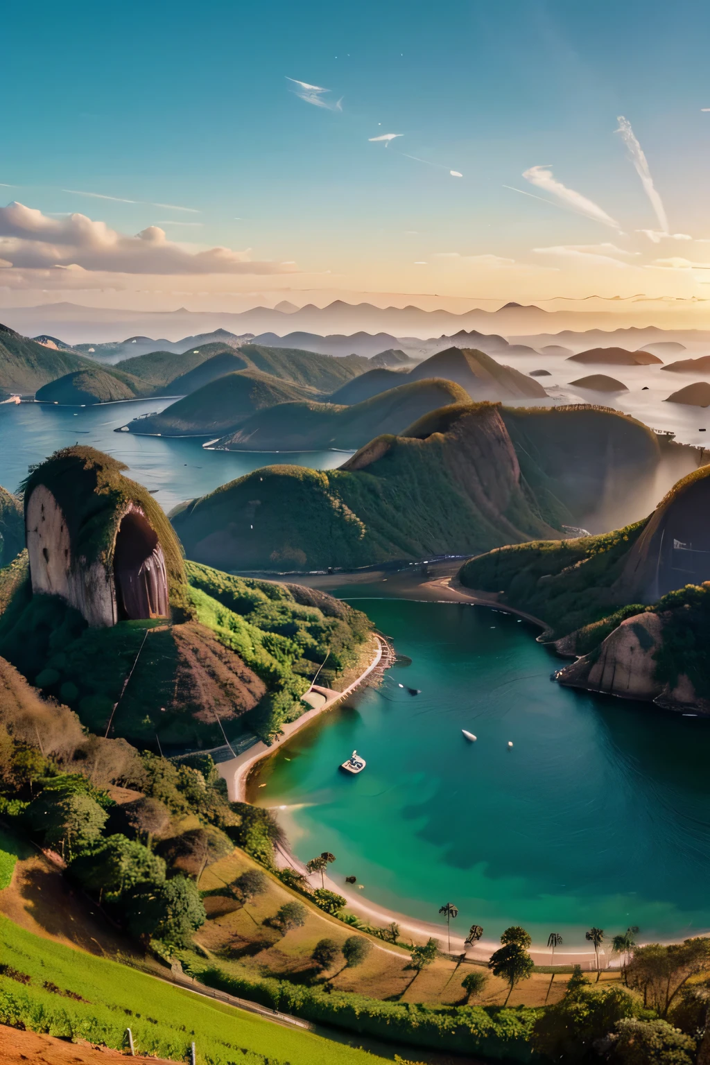 criar imagem para papel de parede de smartphone, where the colors and elements remind us of the country of Brazil