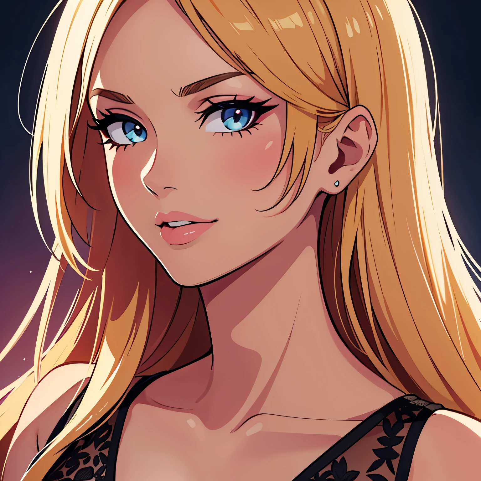 (best quality,4k,8k,highres,masterpiece:1.2),ultra-detailed,(realistic,photorealistic,photo-realistic:1.37),beautiful detailed eyes,beautiful detailed lips,extremely detailed eyes and face,longeyelashes,Gorgeous woman,close up shot,seductive smile,intense gaze, flowing hair,perfectly sculpted eyebrows,luminous skin,subtle natural makeup,high definition portrait,high fashion photography,vibrant colors,stunning lighting,modern fashion style