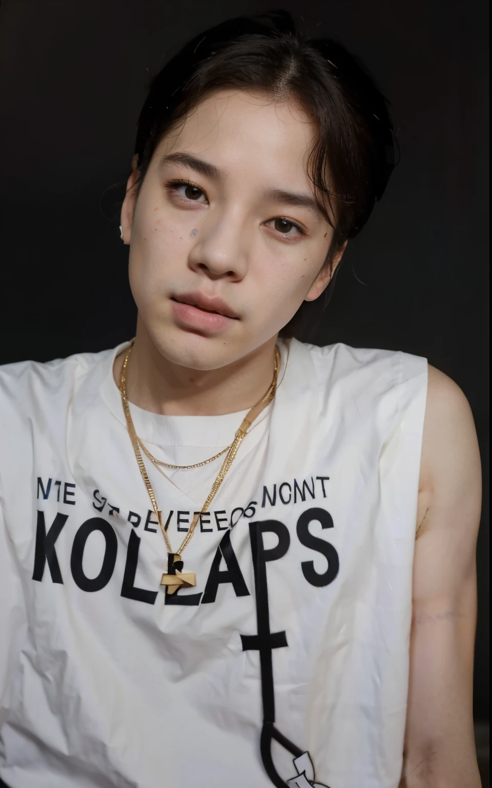un primer plano de una persona con una flor en la boca, Jimin\los labios carnosos, Jimin, park Jimin, kim doyoung, Jimin\'s grecian nose, Jung Jaehyun, retrato de jossi de blackpink, Kpop idol portrait, hyung tae, hong junio hyung, kim taejin, Inspirado por Bian Shoumin