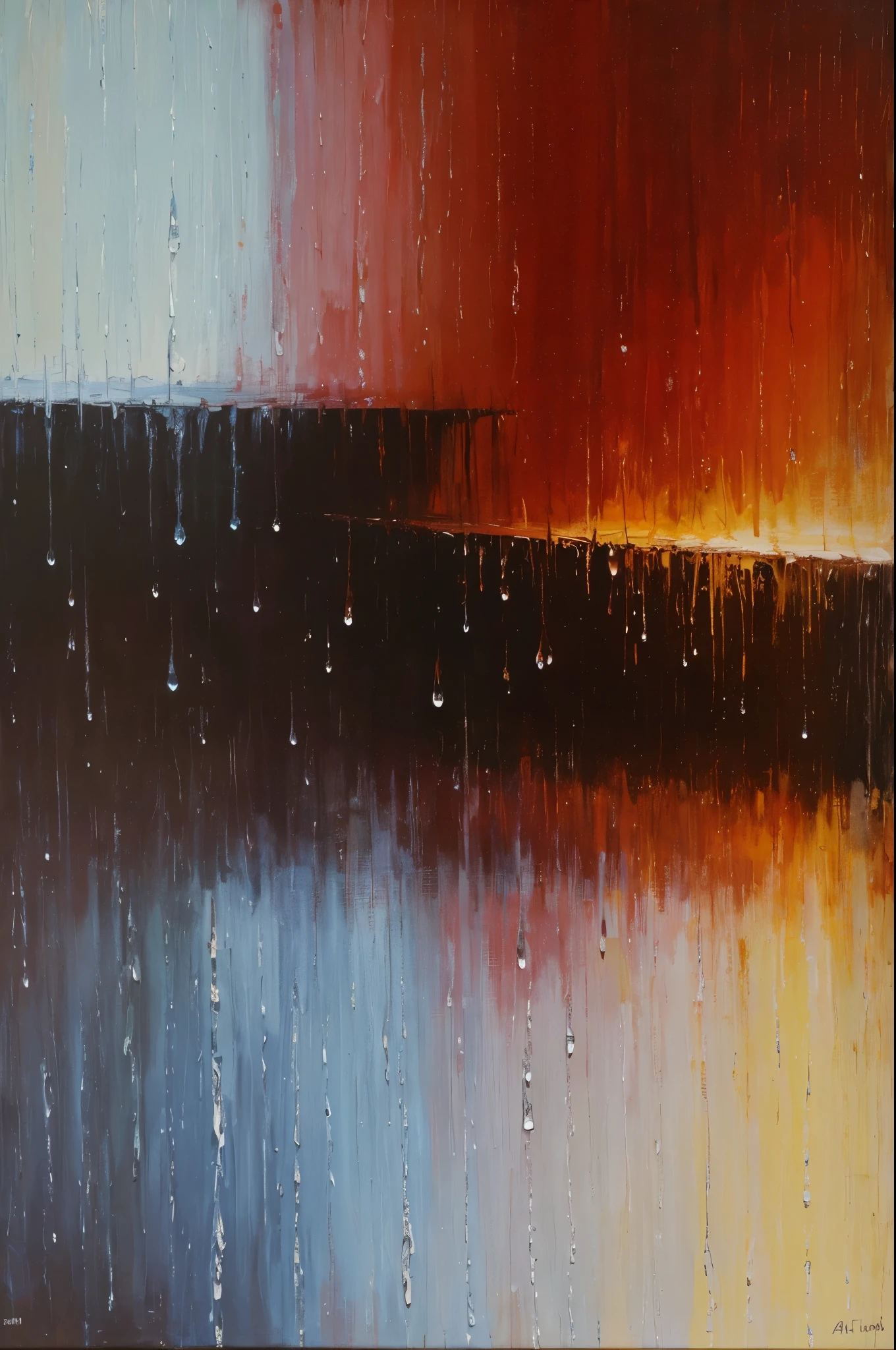 tears. rain. shadow. abstraction. oil painting.