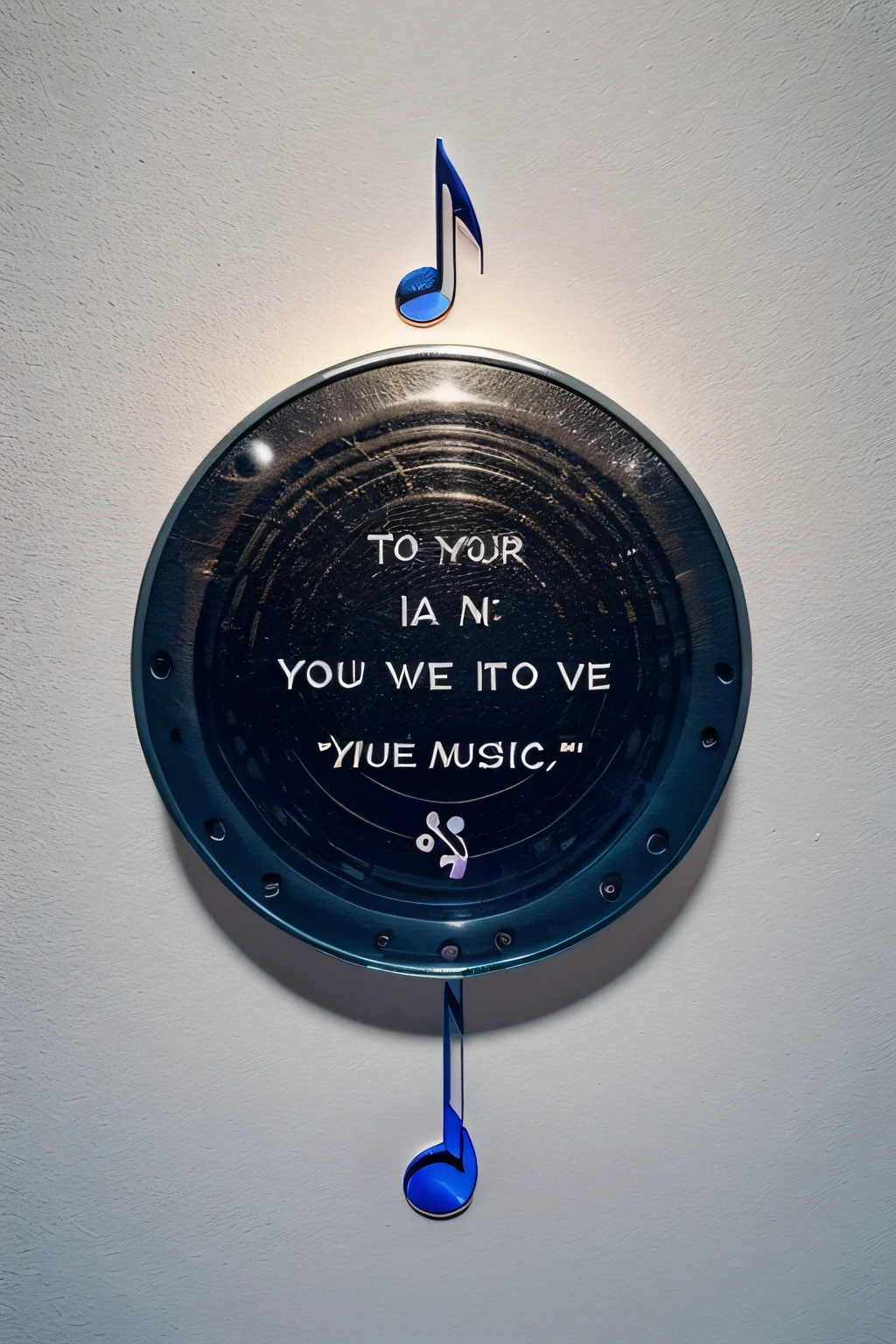 Draw or create a profile picture representing the connection between music and inspiration. Pode ser um microfone com uma frase motivacional, musical notes forming inspiring words or any other visual representation that conveys the essence of your channel of motivational phrases taken from famous songs.