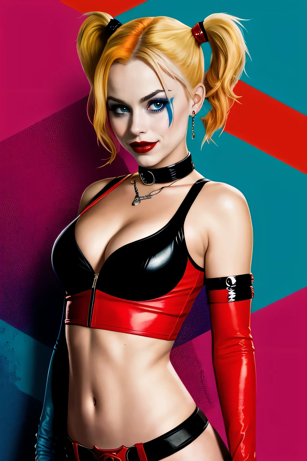 harley quinn in the style of Nathan Szerdy