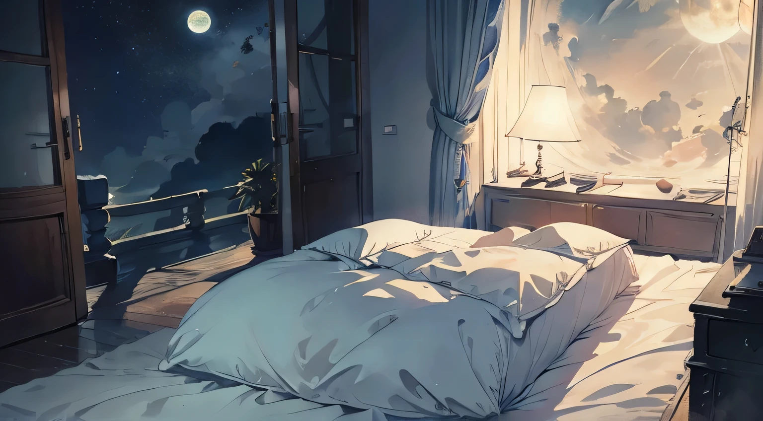 ciel proche une chambre Lit en forme de lune