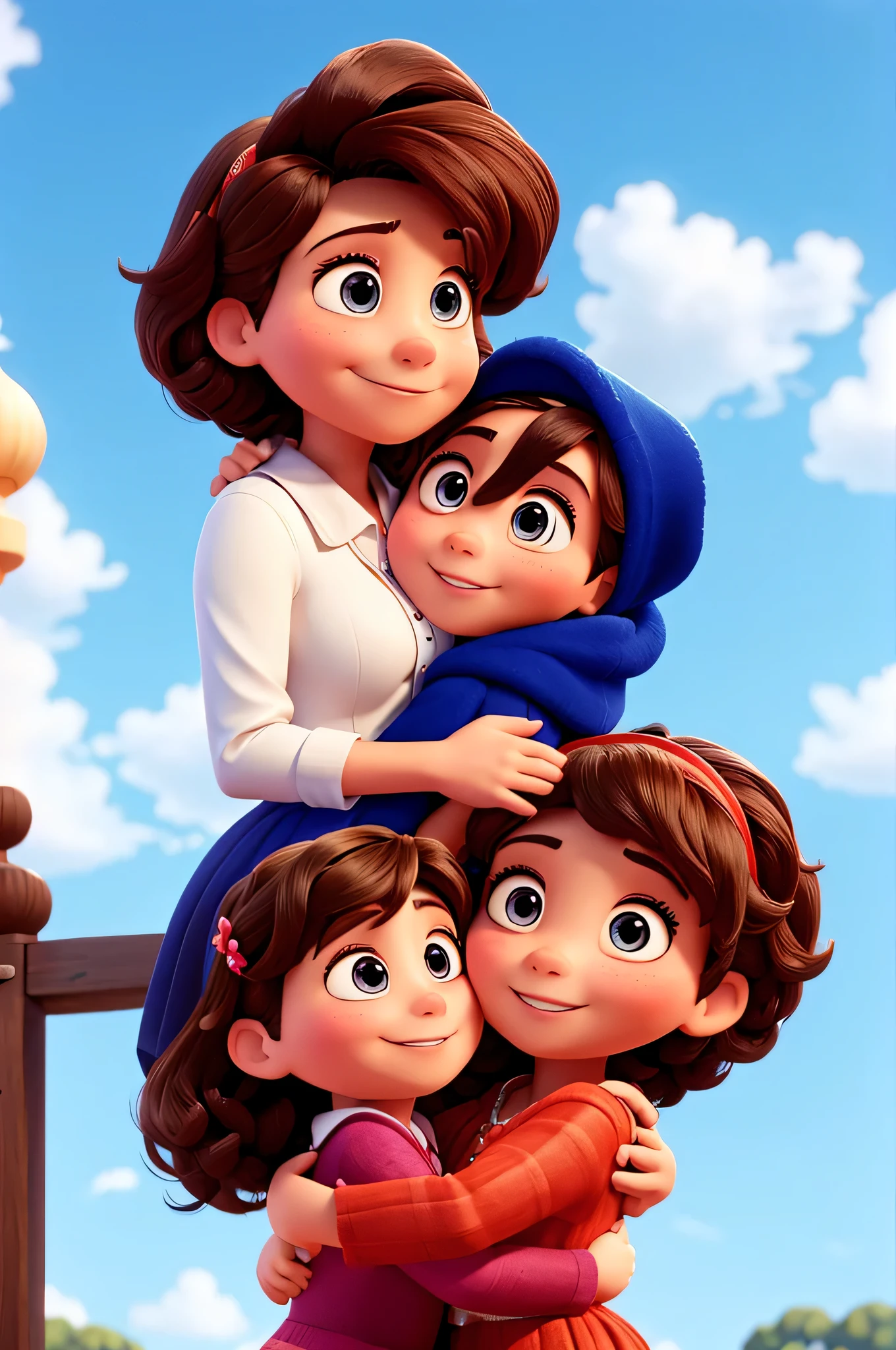 filme da disney pixar, Mother's Day, with his mother, muito feliz, mother's hug, fundo branco, disneypixar