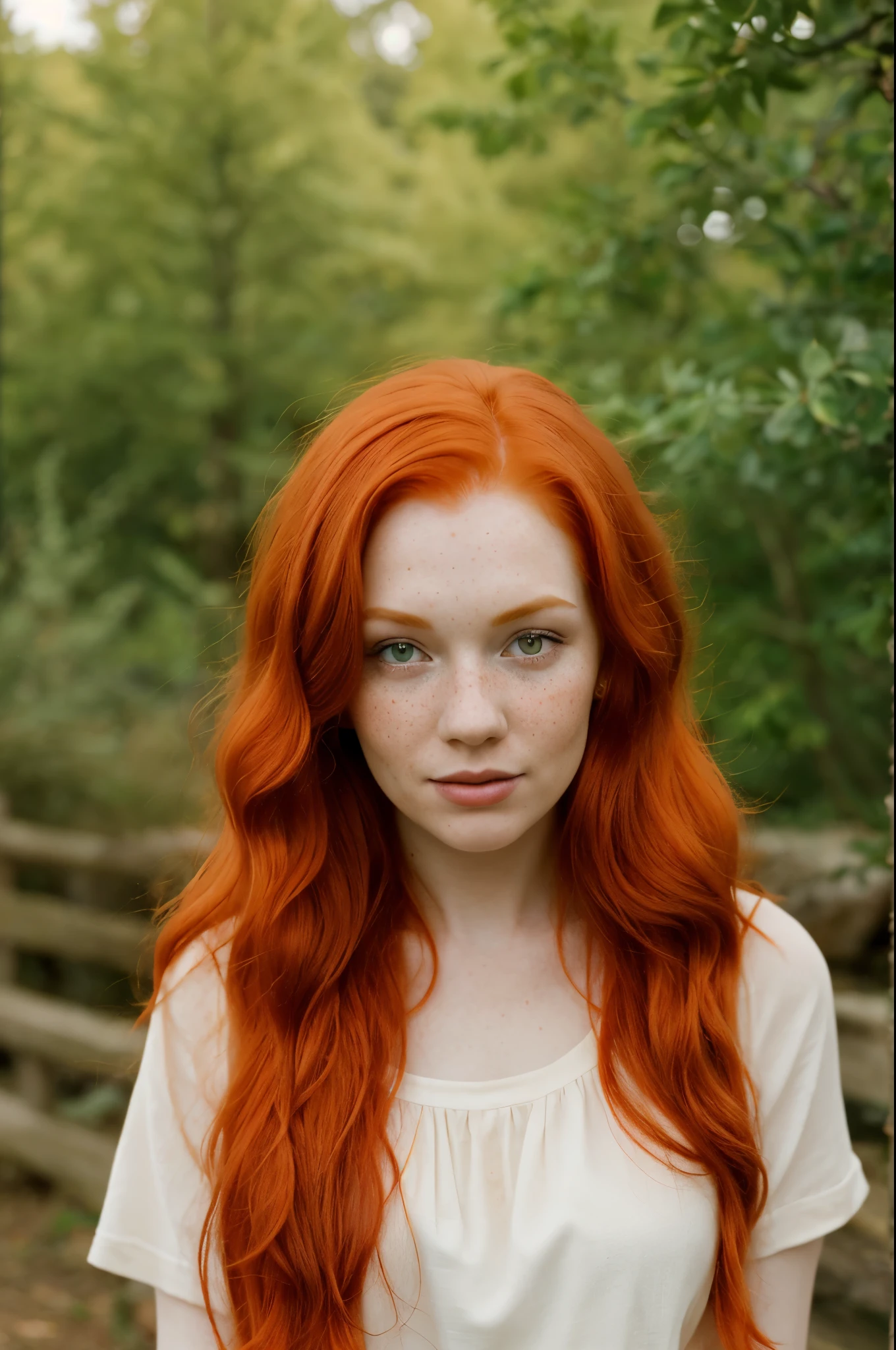there is a woman with red hair posing for a picture, a portrait inspired by Louisa Matthíasdóttir, pexels contest winner, renaissance, red haired young woman, woman with red hair, a redheaded young woman, redhead woman, red hair and attractive features, ginger hair with freckles, red hair and freckles, flowing ginger hair, red haired girl