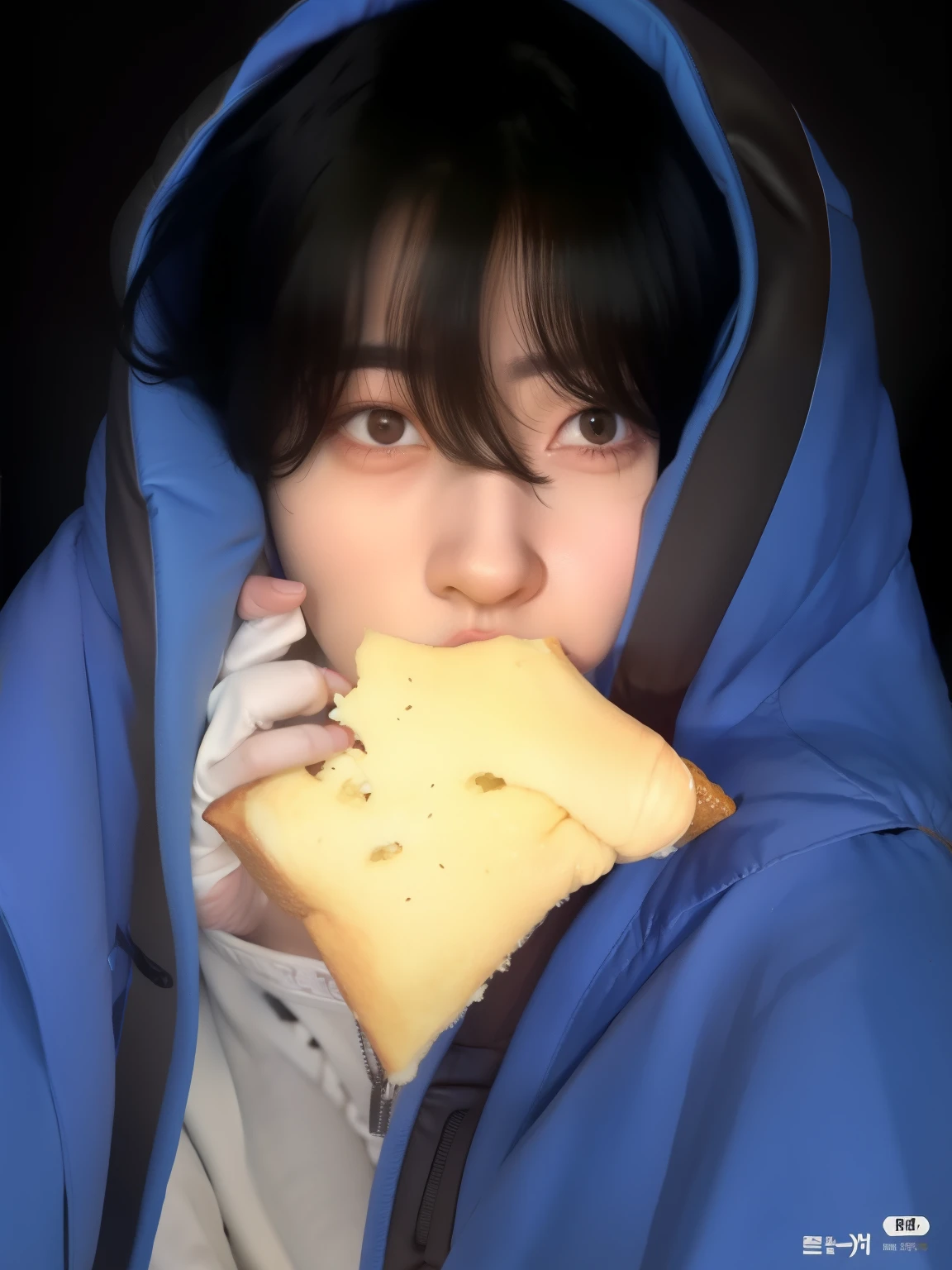 araffe con chaqueta azul y chaqueta azul comiendo un trozo de pan, Jimin comiendo papas fritas gucci, comiendo pan de ajo, cai xukun, Jimin, guweiz, mukbang, sakimichan, pintar ulzzang, Teniendo un bocadillo, kim taejin, Tostada, 8K!, cara de jimin precisa, xqc, 🥥 🍕 hybrid jimin bts