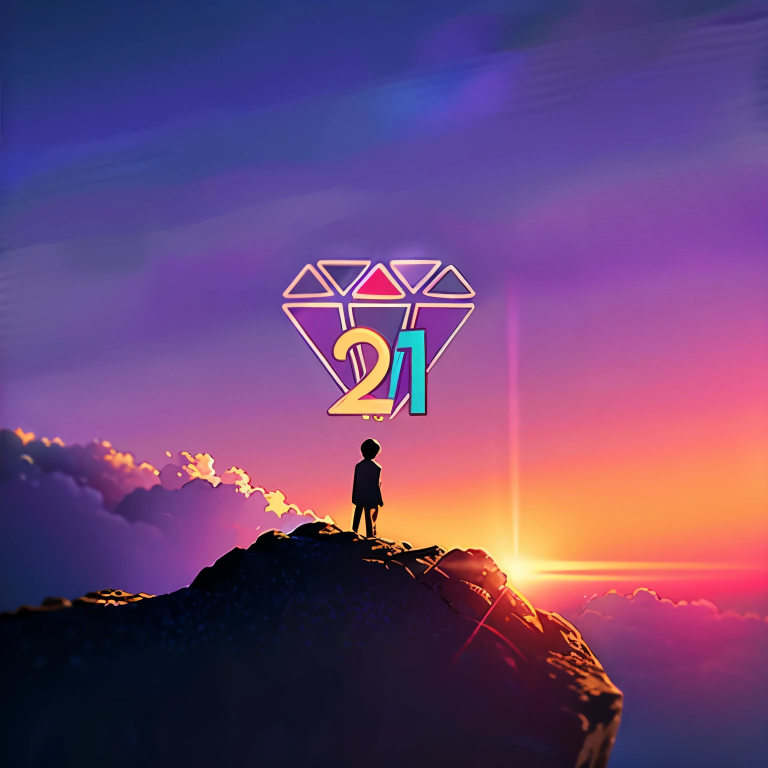 anime scenery of two people standing on a rock looking at the sky, cosmic skies. by makoto shinkai, makoto shinkai cyril rolando, beautiful anime scene, anime sky, anime art wallpaper 4 k, anime art wallpaper 4k, anime art wallpaper 8 k, anime beautiful peace scene, in style of makoto shinkai, 4k anime wallpaper