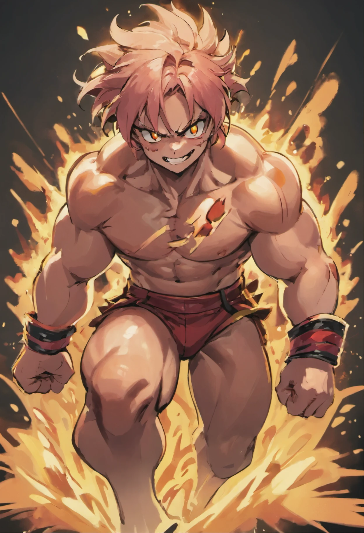 Um gatoro de 18 anos bonito sem camisa musculoso bonito sem camisa sorrindo barriga tanquinho imagem detalhada 8k
