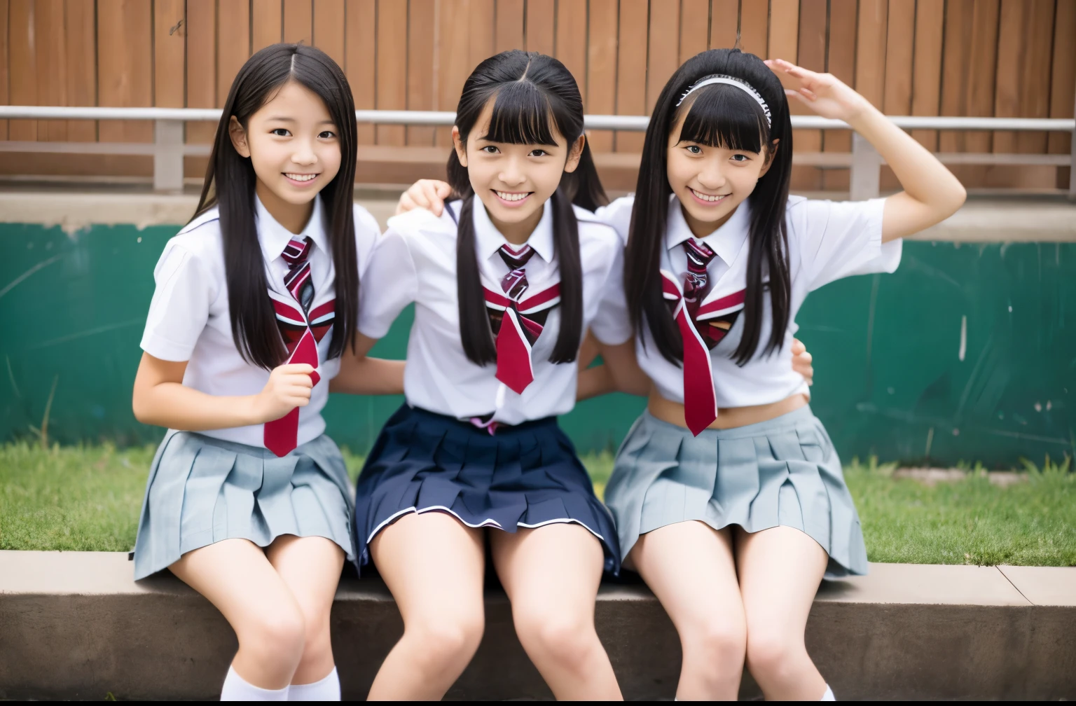 、middle Schooopen、uniform、School、M-shaped spread legs、Looks embarrassed、lift up the skirt、NSFW、short skirt、Erotic、spread your legs、Panty shot、white underwear