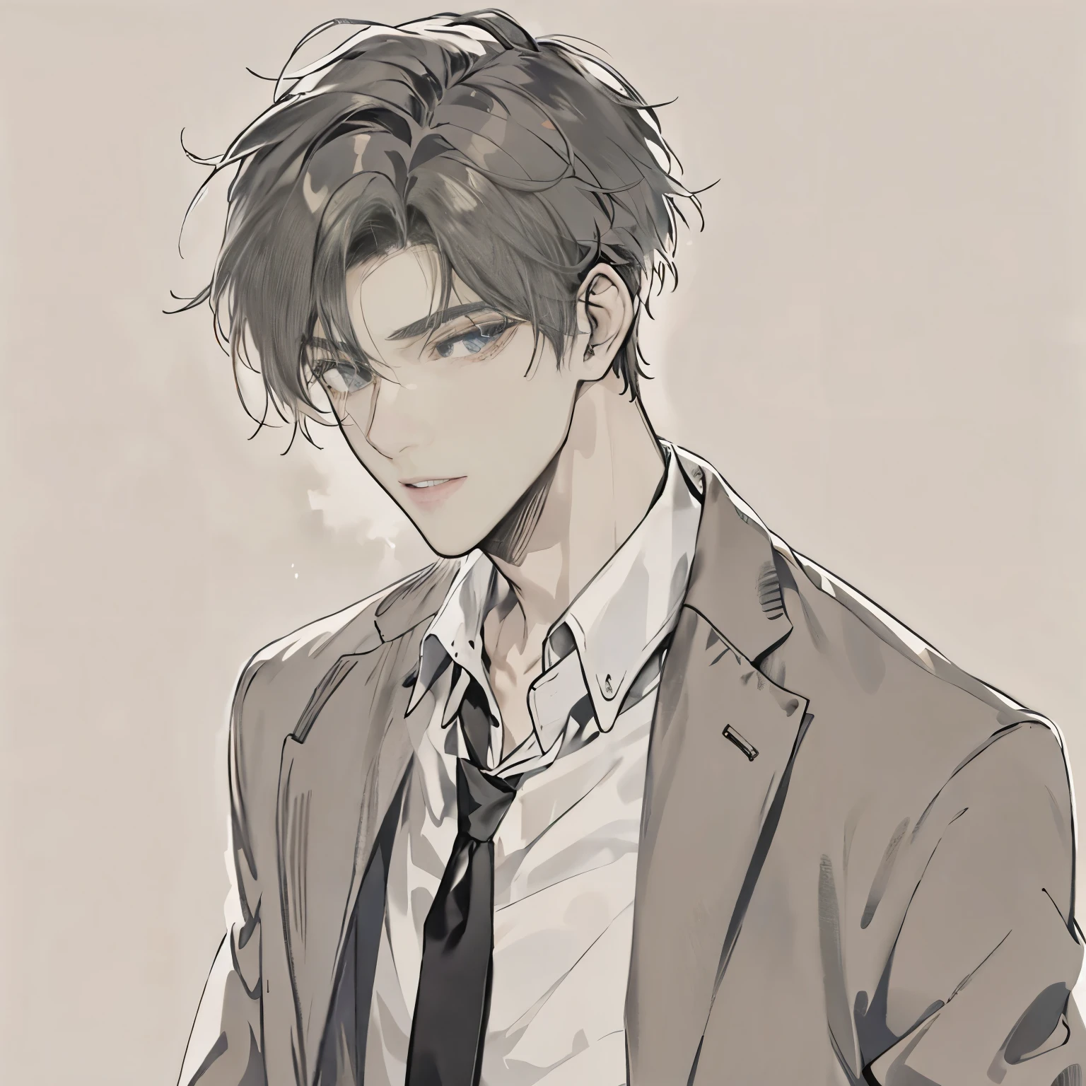 male,mature man,Handsome,Simple picture,Anime style elegance