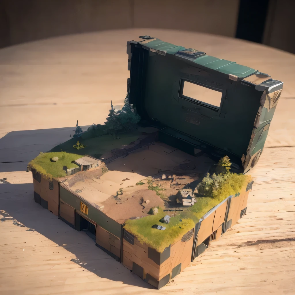 3598年Mars realistic model, (split ends, original photo, best quality, masterpiece:1.4),Steampunk Cyberpunk 6820 City,(CyberpunkMars light:1.3), Mars (related to land),(in a small nature box:1.3),Isometric, small nature, landscape on foundation,landscape,