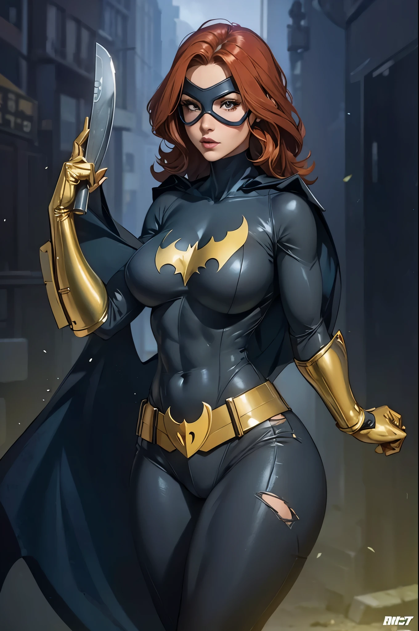Batgirl, extremamente realista, muito linda, DC comics, bunda grande, pernas grossas, fitness