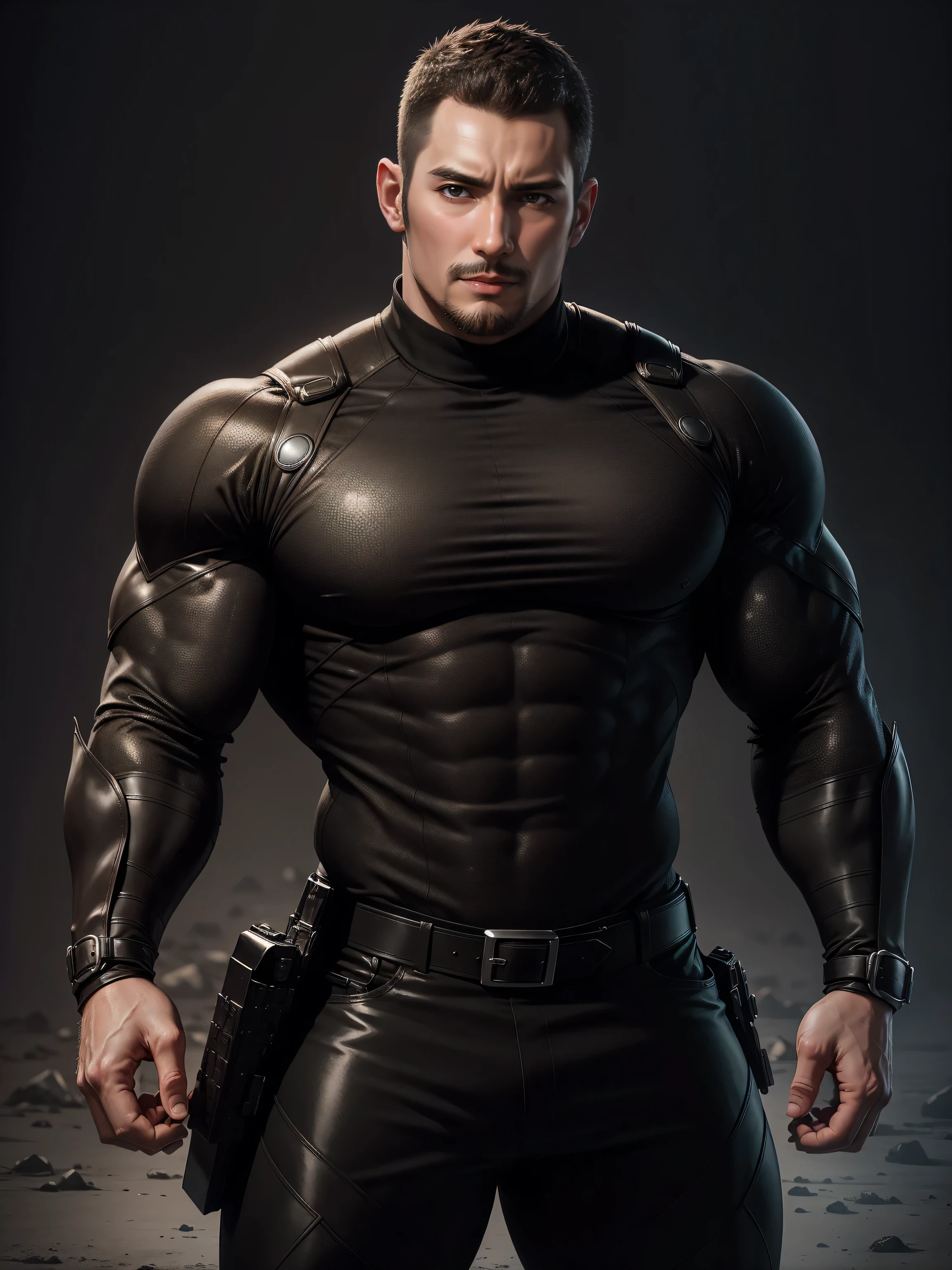 SWAT fighter, tight pants, young male, , full body view, square masculine face, masterpiece, best quality, ralistic, harness