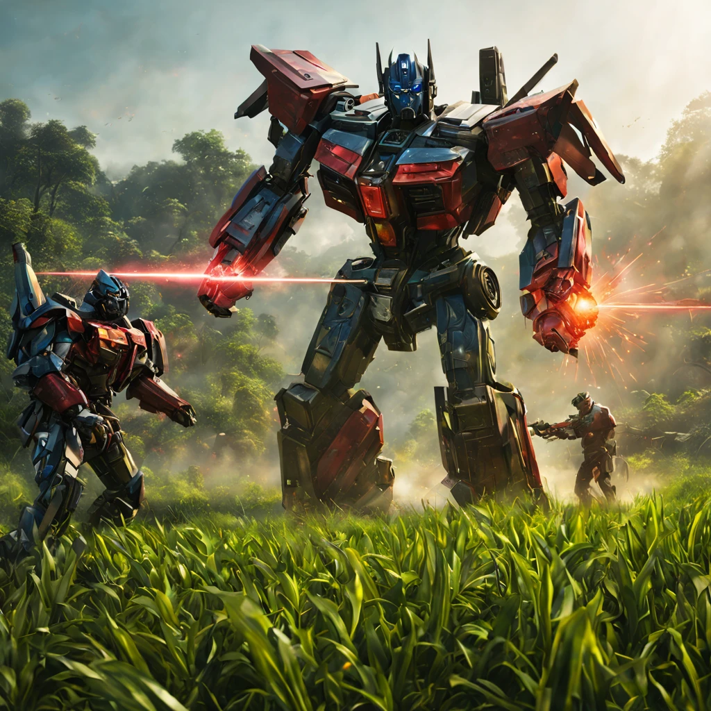 (best quality,4k,highres,masterpiece:1.2),ultra-detailed,(realistic:1.37),(HDR:1.1),(physically-based rendering:1.1),vivid colors,studio lighting,bokeh,landscape,concept artists,sci-fi,war,action-packed
In this epic and action-packed scene, transformers engage in a thrilling laser battle amidst a lush landscape. The painting depicts a breathtaking view of terrified farmers fleeing from their rice paddy as the majestic transformers clash in the background. The focus lies on the intense laser battle, with vibrant and vivid colors creating a visually stunning experience.
The transformers, towering mechanical beings, are shown in intricate detail, exuding power and strength. The high-quality rendering captures every component of their metallic bodies, from their gleaming armor to the intricate circuitry. The sparks flying from their laser guns illuminate the surroundings, adding a sense of motion and energy to the scene.
The terrified farmers are portrayed in a realistic manner, with their expressions conveying fear and urgency. Their clothing and facial features are meticulously described, emphasizing their emotions and adding depth to the composition. The rice paddy, rich in vibrant colors, creates a picturesque backdrop, enhancing the overall atmosphere of the piece.
The painting adopts a concept artist style, combining elements of science fiction and landscape to create a visually captivating image. The use of studio lighting accentuates the transformers' metallic surfaces, casting dramatic shadows and highlights. The composition is masterfully composed, with the transformers and the fleeing farmers strategically positioned to create a dynamic sense of movement and tension.
The color palette chosen for this artwork emphasizes the sci-fi nature of the scene, with bright and bold colors dominating the image. The use of bokeh effect adds depth and dimension to the painting, creating a sense of immersion for the viewer. The HDR technique enhances the overall contrast and detail, ensuring an immersive and realistic viewing experience.
In terms of artistic execution, this painting is a true masterpiece. The ultra-detailed depiction of the transformers and the surrounding landscape showcases the artist's skill and attention to detail. Every aspect of the composition, from the lighting to the colors, contributes to the overall impact of the artwork.
Overall, this prompt sets the stage for an epic and visually stunning artwork, combining elements of sci-fi, landscape, and action. The high-quality rendering, attention to detail, and the use of vivid colors create a captivating image that transports the viewer into a world of transformers and their intense laser battle amidst terrified farmers fleeing from their rice paddy.
