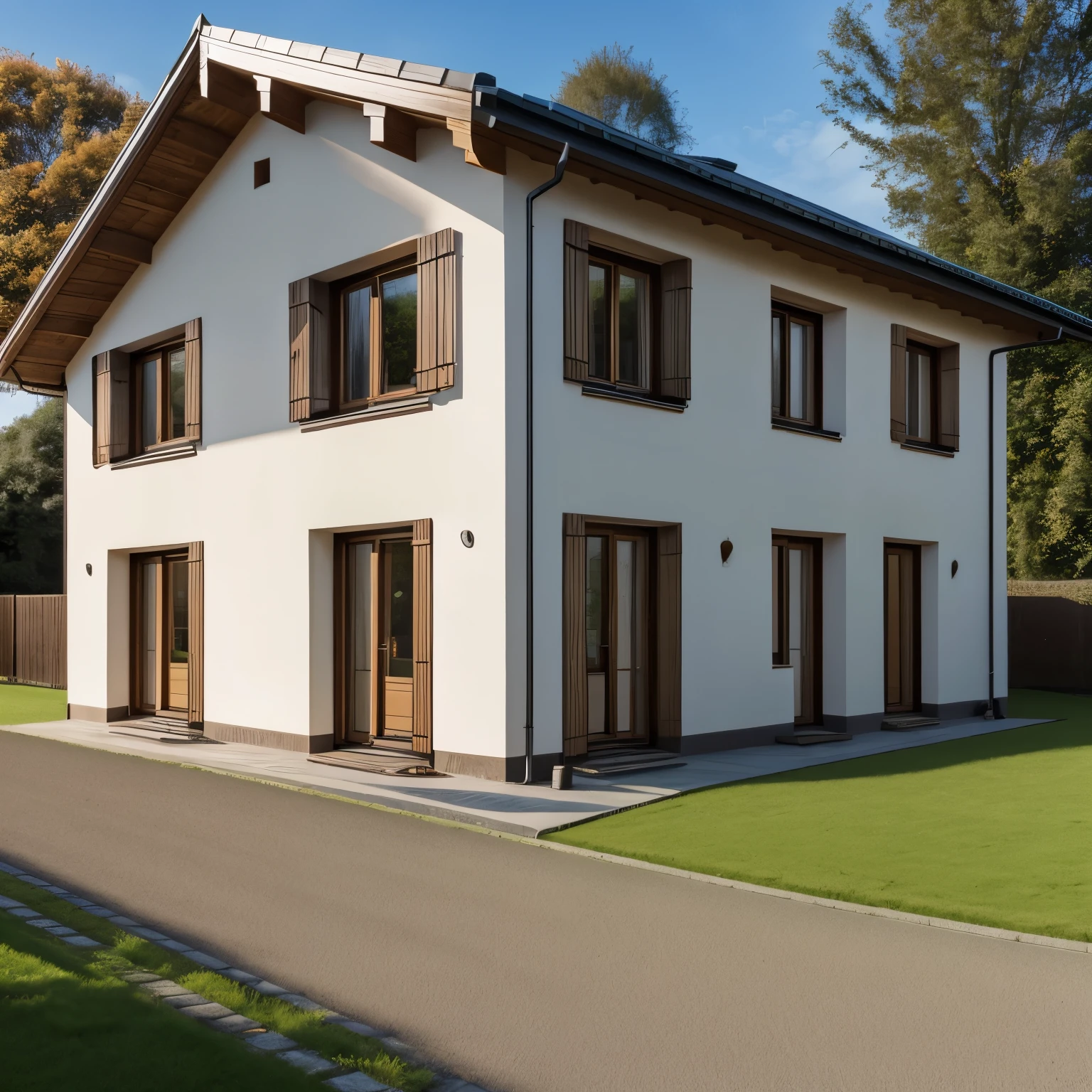 Ein haus brennt gnadenlos.