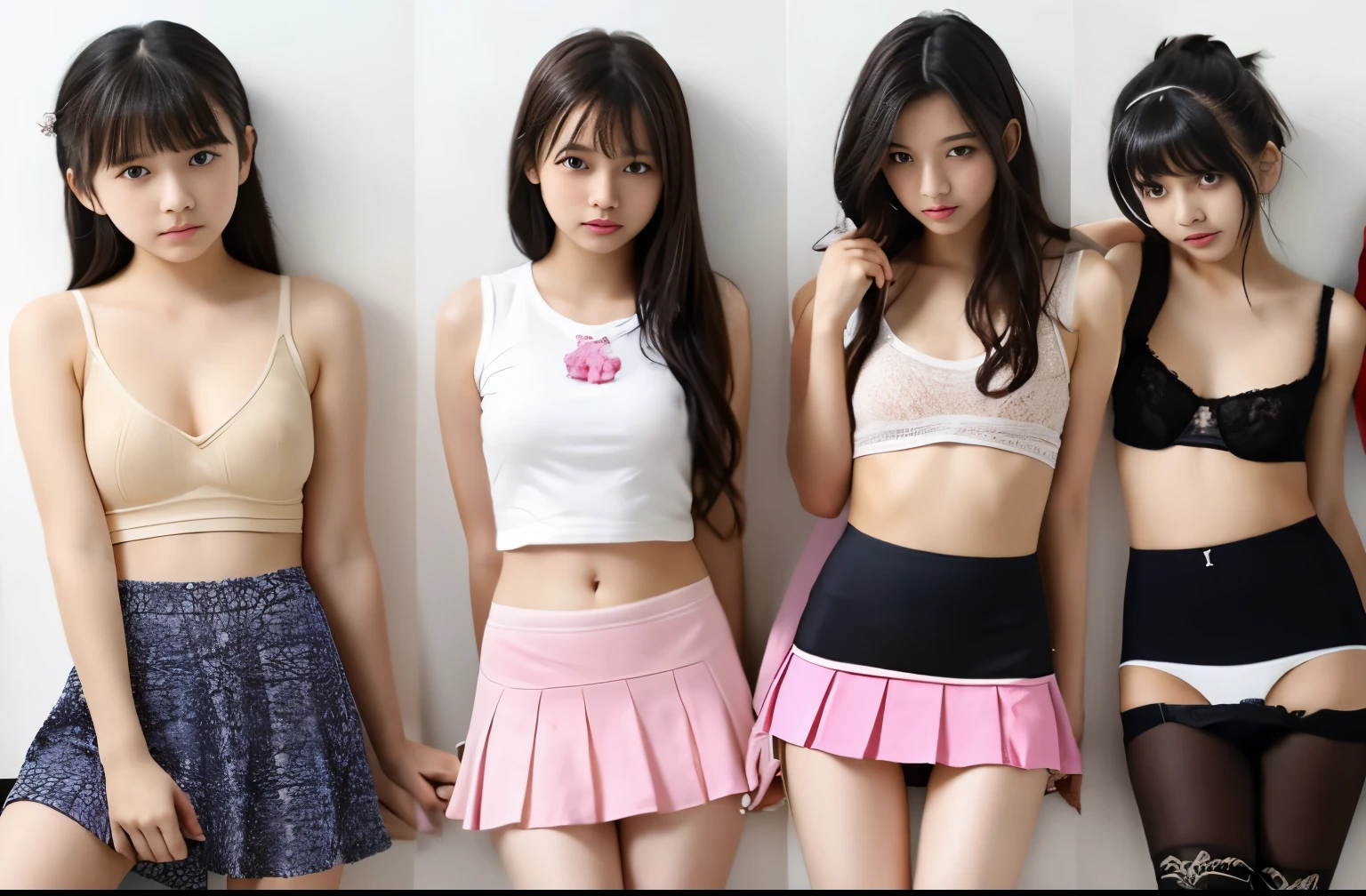 、middle SchooErotic、(private server)、In town、skirt、wearing clothes、2 girls、Teen Fashion、show panties、underwear、exposed