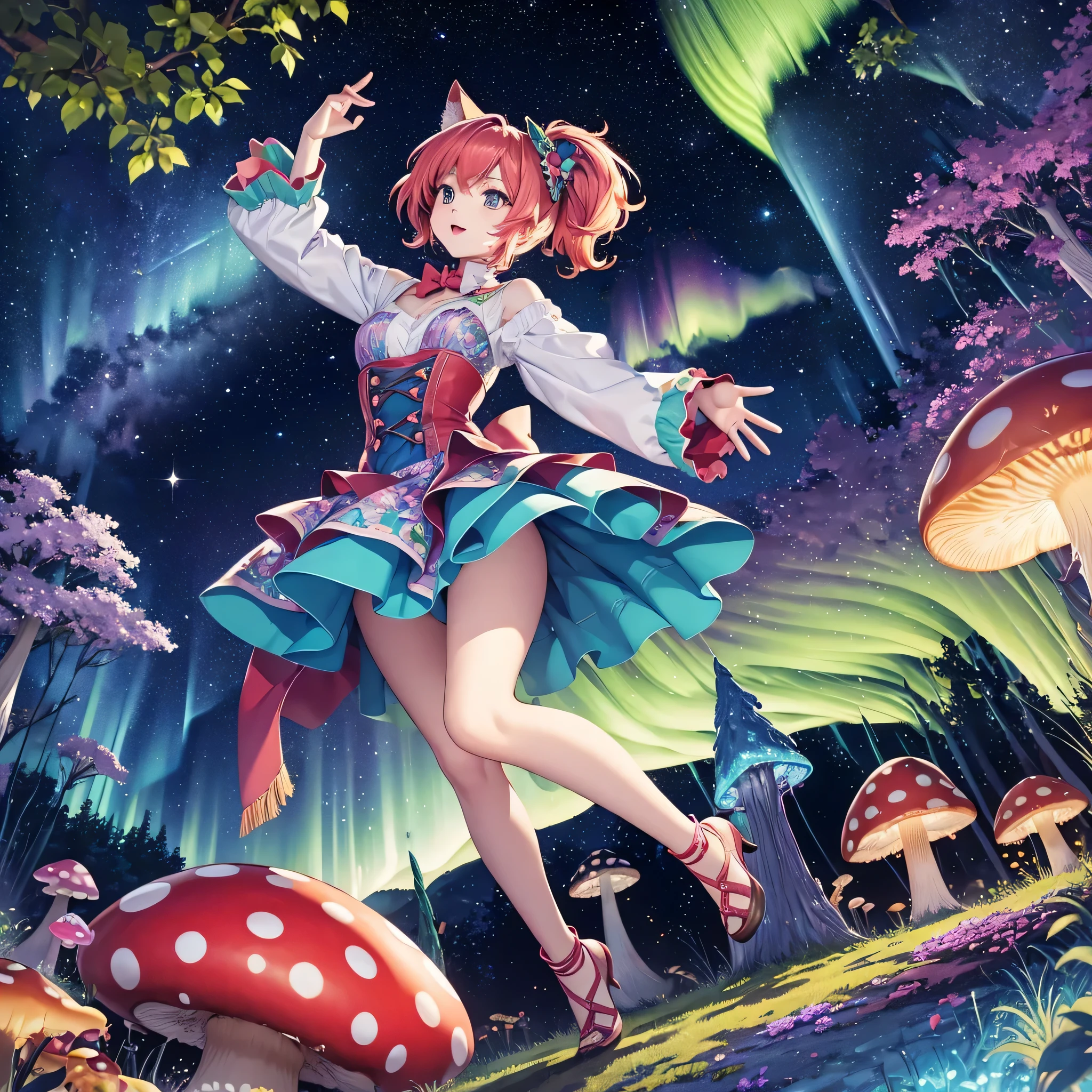 Background starry sky aurora