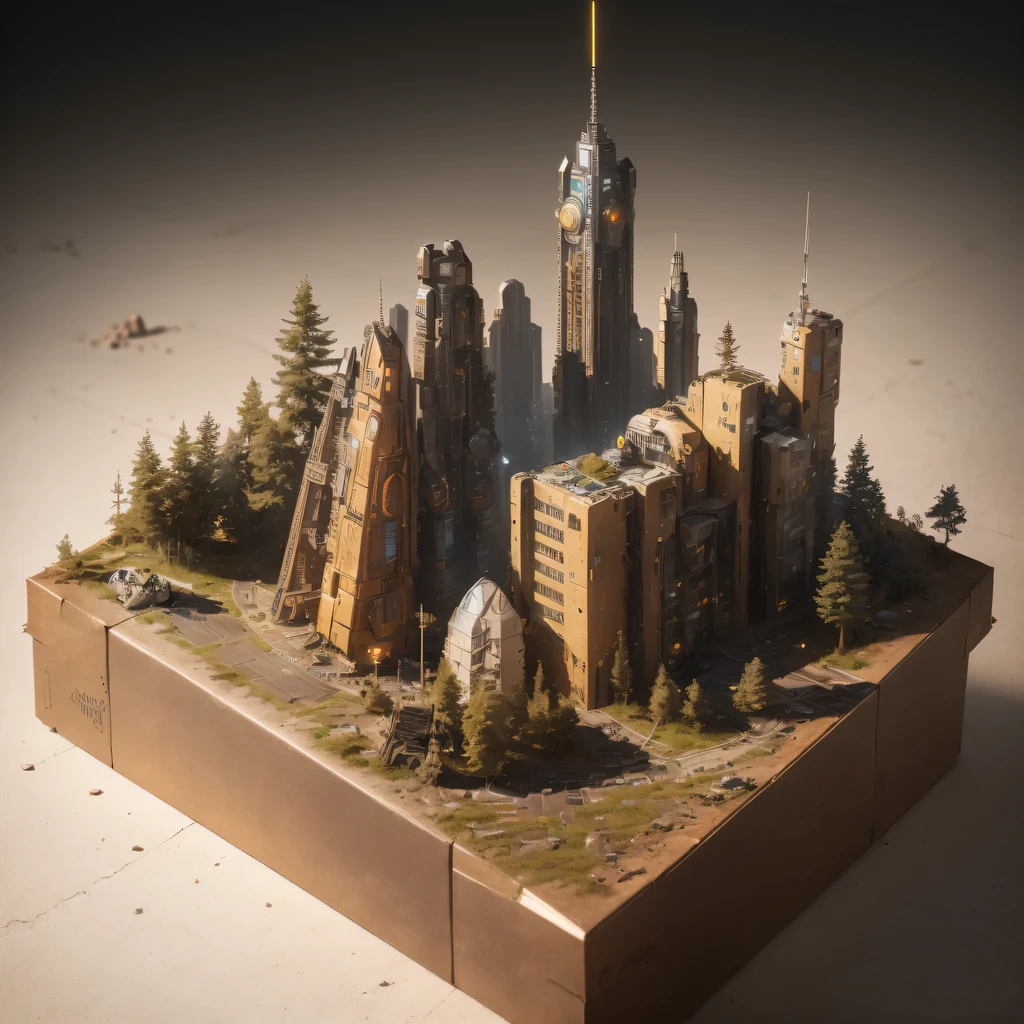 3598年Mars realistic model, (split ends, original photo, best quality, masterpiece:1.4),Steampunk Cyberpunk 6820 City,(CyberpunkMars light:1.3), Mars (related to land),(in a small nature box:1.3),Isometric, small nature, landscape on foundation,landscape,
