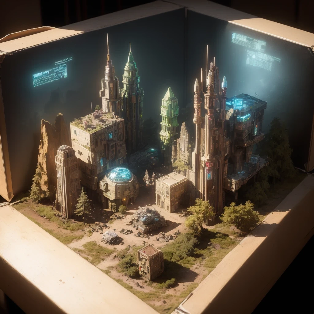 3598年Mars realistic model, (split ends, original photo, best quality, masterpiece:1.4),Steampunk Cyberpunk 6820 City,(CyberpunkMars light:1.3), Mars (related to land),(in a small nature box:1.3),Isometric, small nature, landscape on foundation,landscape,