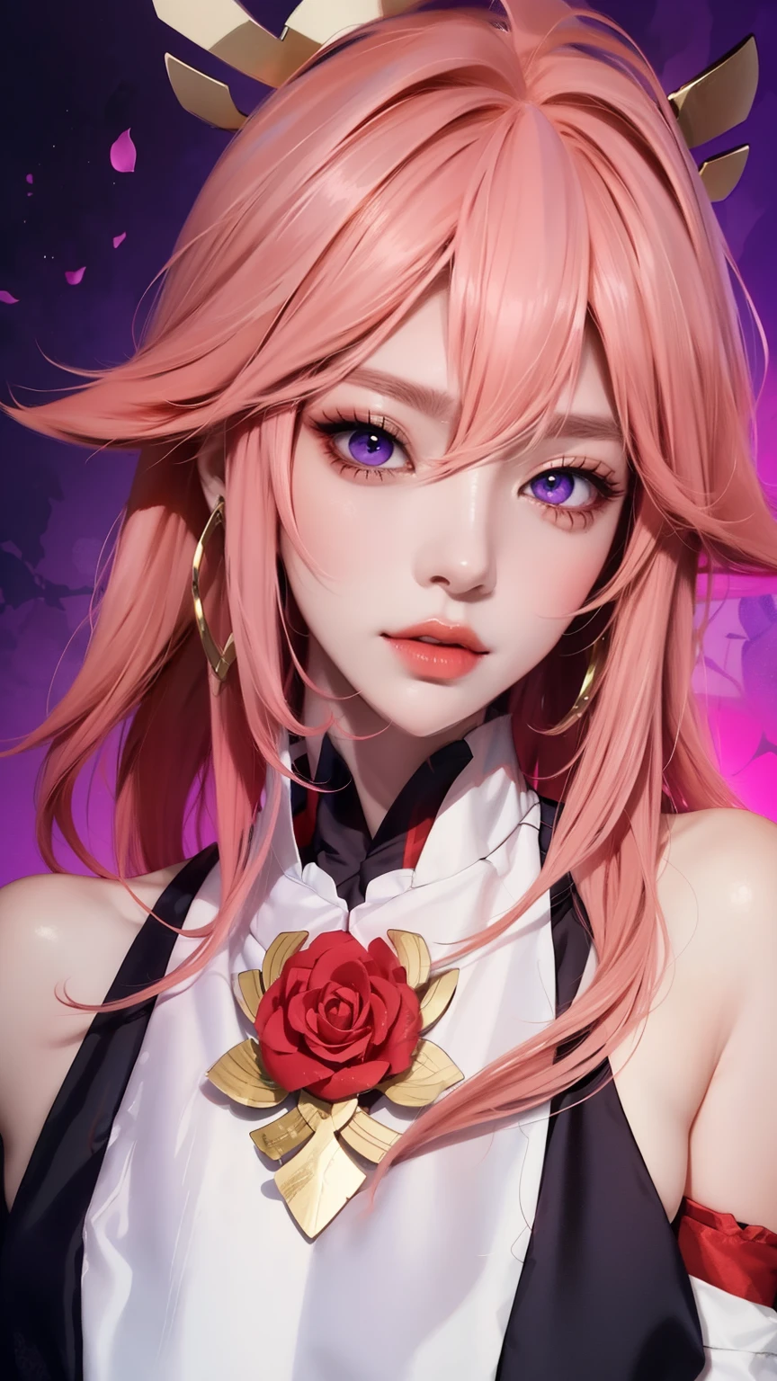 anime girl,Colorful hair and colorful clothes, purple eyes,huge ,Rose draws pastel vibrant, rossdraws cartoon vibrant, anime style 4k, Beautiful anime portrait, colorful art!!!, ! dream art, 美丽的anime girl, Anime style digital art, Anime Art Wallpaper 4k, anime art wallpaper 4k, digital animation art, Extremely detailed Artgerm