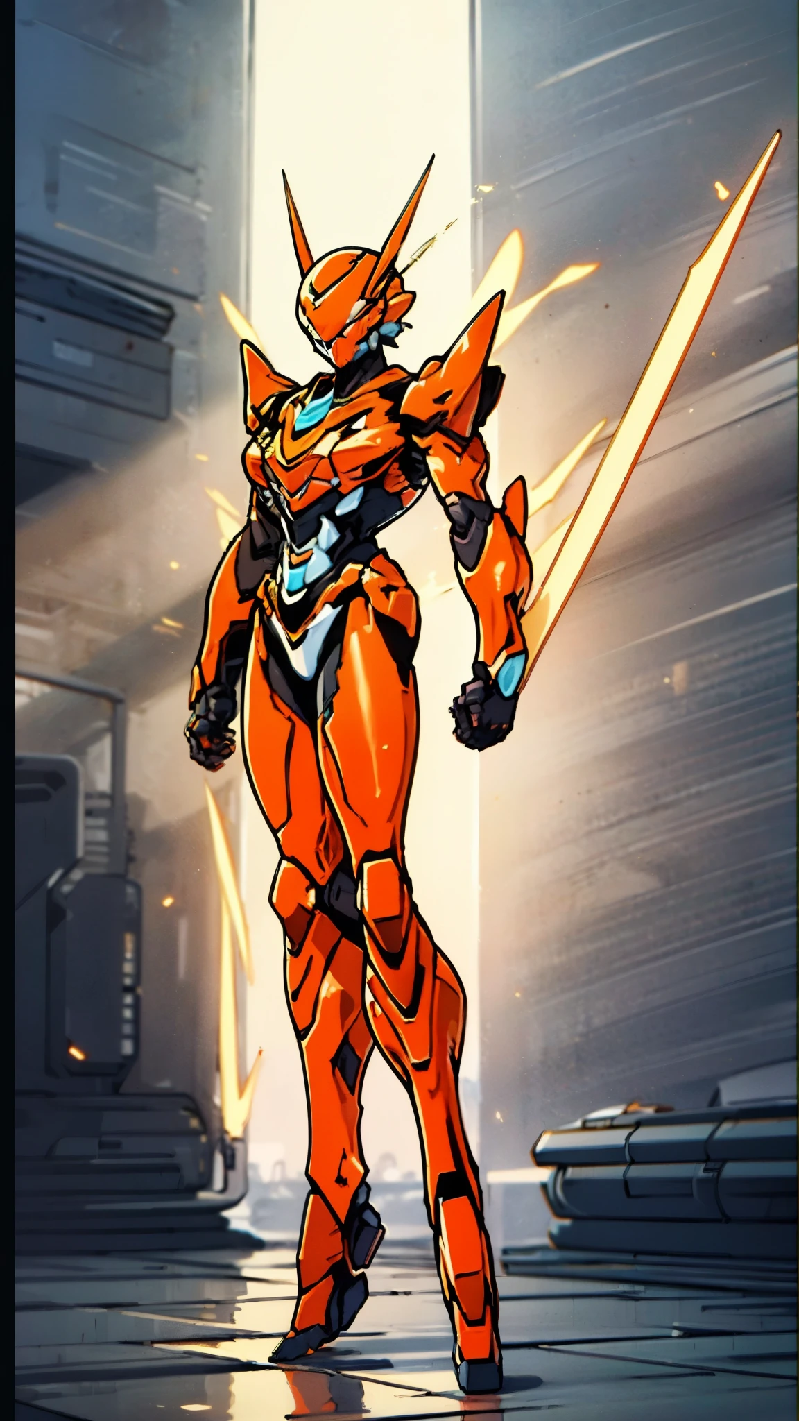 A woman adorned in fantasy-style full-body armor, a crown-concept fully enclosed helmet that unveils only her eyes, a composite layered chest plate, fully encompassing shoulder and hand guards, a lightweight waist armor, form-fitting shin guards, the overall design is heavy-duty yet flexible, ((the armor gleams with a golden glow, complemented by red and blue accents)), exhibiting a noble aura, she floats above a fantasy-surreal high-tech city, this character embodies a finely crafted fantasy-surreal style armored hero in anime style, exquisite and mature manga art style, (Queen bee mixed with Spider concept Armor, plasma, blood), ((Element, energy, elegant, goddess, femminine:1.5)), metallic, high definition, best quality, highres, ultra-detailed, ultra-fine painting, extremely delicate, professional, anatomically correct, symmetrical face, extremely detailed eyes and face, high quality eyes, creativity, RAW photo, UHD, 32k, Natural light, cinematic lighting, masterpiece-anatomy-perfect, masterpiece:1.5