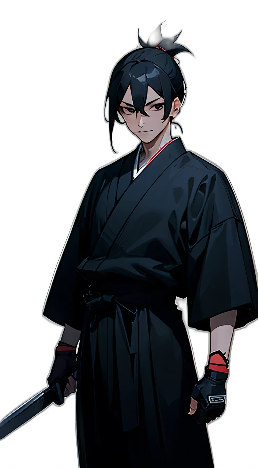Anime character with a sword and a black outfit - SeaArt AI