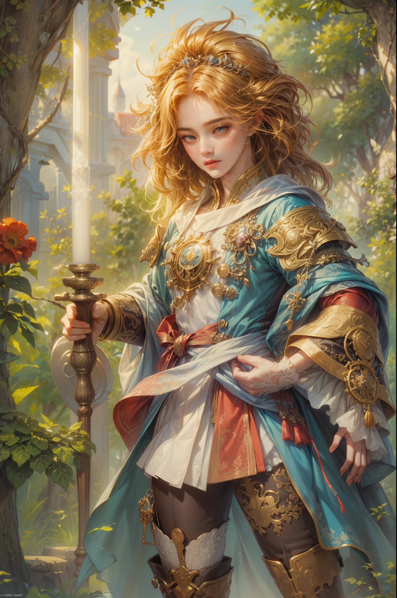 ((Best quality)), ((masterpiece)), (detailed), ((perfect face)), ((halfbody)) perfect proportions ,He is a handsome student, 18 years old, ((calm face)) detailed character , detailed scenery background