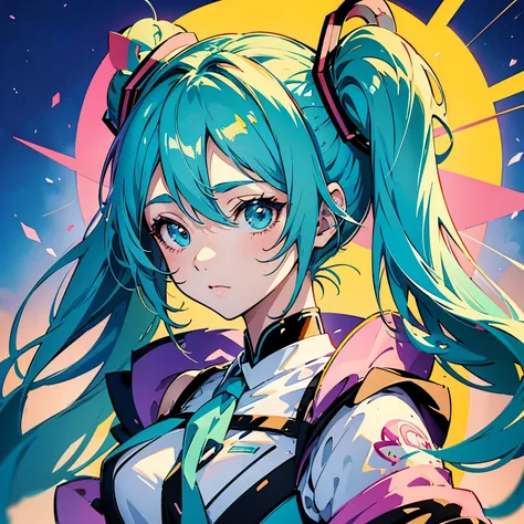 hatsune miku, anime moe art style, cute girl anime visual, anime style portrait, beautiful anime art style, anime style 4 k, ani...