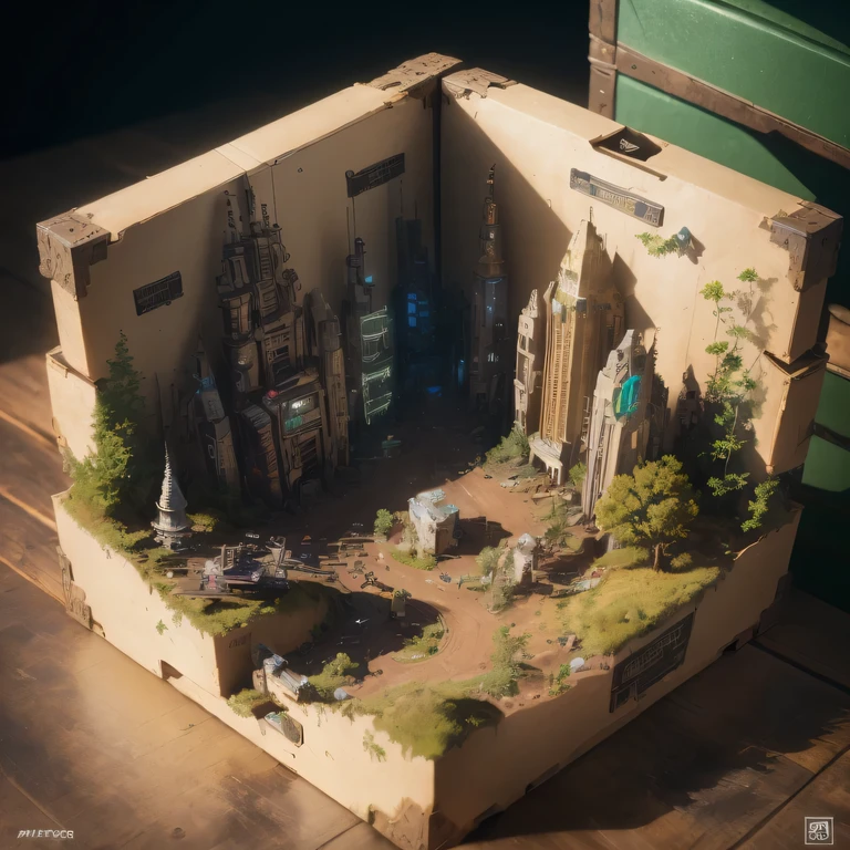 3598年Mars realistic model, (split ends, original photo, best quality, masterpiece:1.4),Steampunk Cyberpunk 6820 City,(CyberpunkMars light:1.3), Mars (related to land),(in a small nature box:1.3),Isometric, small nature, landscape on foundation,landscape,
