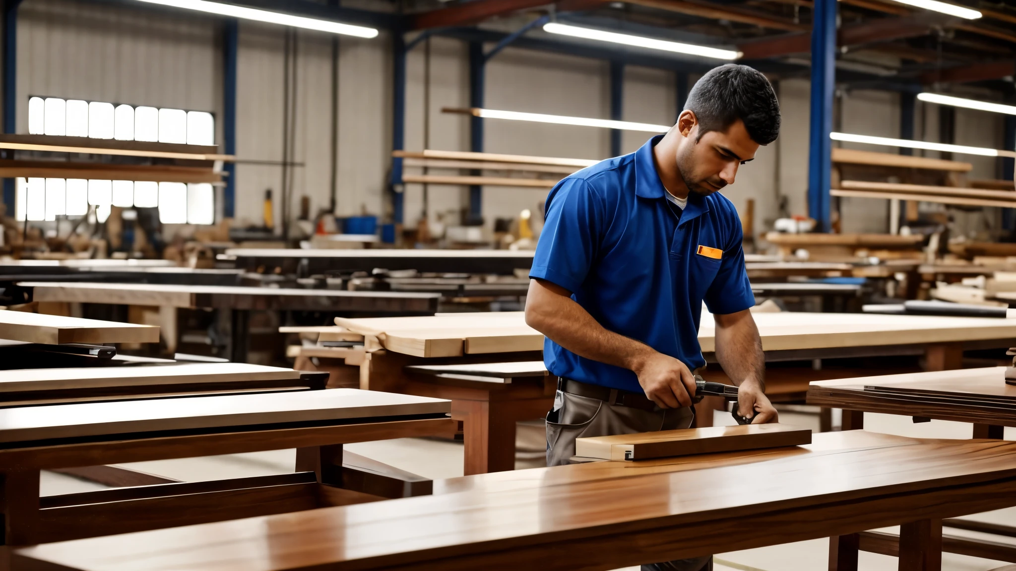 man worker working on a table in a factory - images, carpenter, high quality product image, professional work, professional quality, in a furniture workshop, superior quality, manufacturing, handmade, highly quality, excellent quality, good looking, big manufacture, craftsmanship, extremely high quality, professional, very high quality, super quality, carving, super realistic