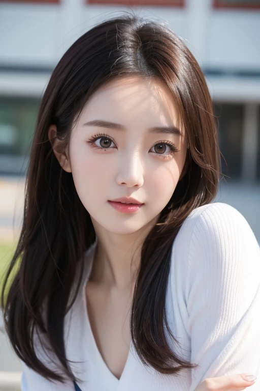 30 years old，Dilireba，pretty face，Sky，8K quality，Looking directly into the camera，cute，sexy