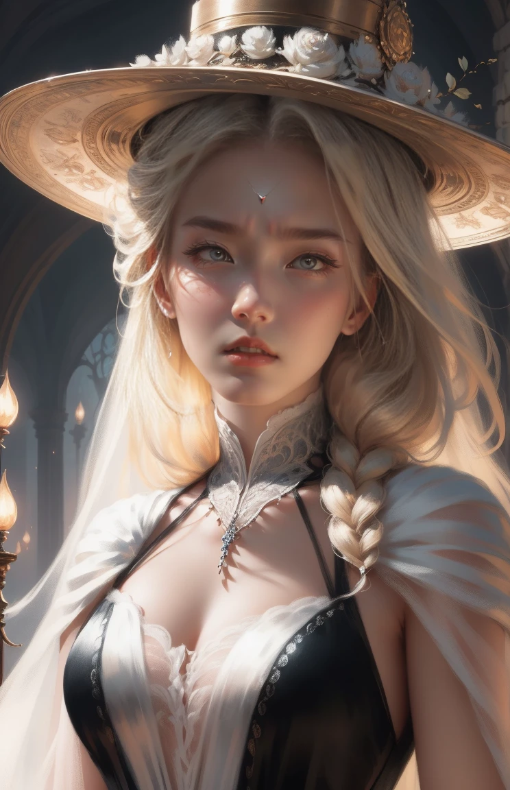 { - anatomy error}(Masterpiece - Ultra-detailed, very high resolution) Prepare to be enchanted by a true masterpiece that combines ultra-detailed art with high-resolution rendering. This work depicts a mesmerizing woman with very long blond hair (1.3) and captivating gray eyes (1.2), emanating an aura of elegance and mystery in Victorian settings. The intricate details and realistic textures invite you to explore every aspect of this enchanting composition. Woman wearing beautiful classic Victorian costume from the year 1878. Red lips. Happy face. Smiling. Delicate smile. white (white) dress. on the sun wearing period hat, dynamic poses. Get ready to dive into a world where beauty and craftsmanship merge perfectly.
