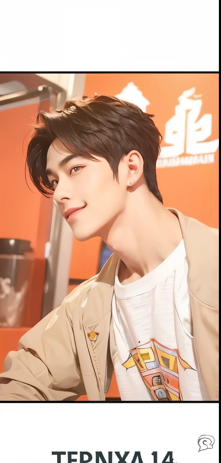 Jaekyung jinx, realistic anime,body builder, sixpack body, handsome male realistic,realism,boy handsome,age 16 years , handsome boy realism,thin smile, black hair, comma hair style