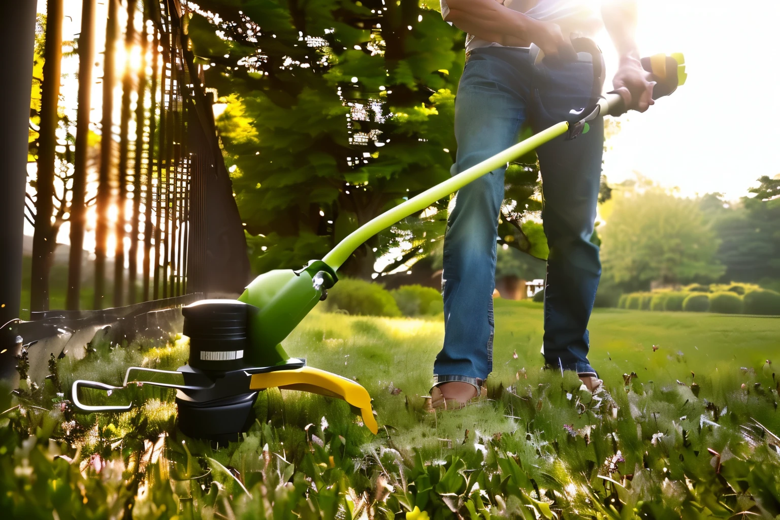 arafed man walking in the grass with A green one umbrella, Zackrez, professionally color graded, professional work, siJin Yu, John Parker, Kim Tae-joon, lawn, Real shooting, professional, fan art, gardening, maintain, Paul Quan, Jin Yu, JC Park, Handsome, 1 5 0 4, Crisp and sharp, exclusive, A green one