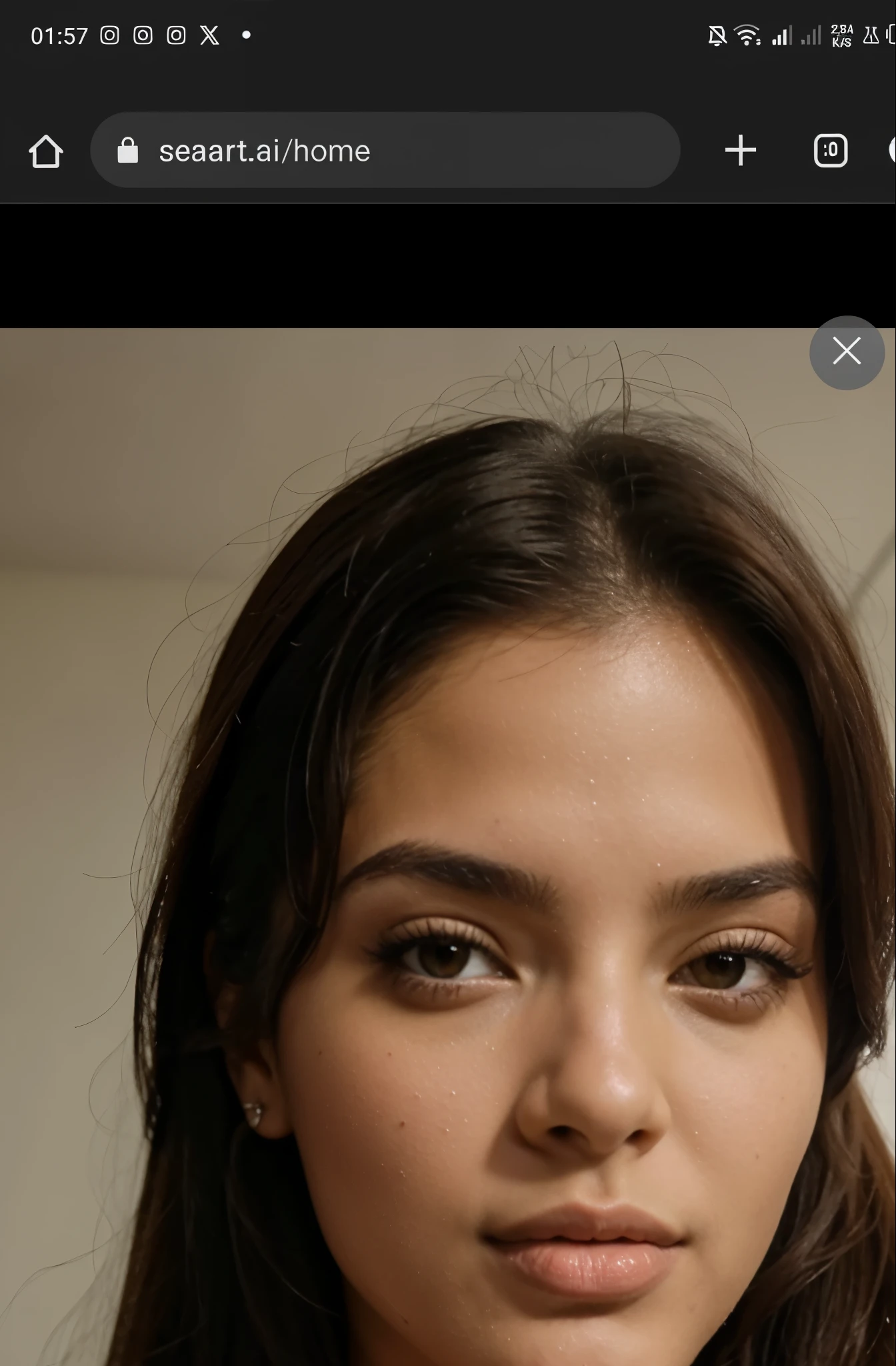 um close de uma mulher com cabelo comprido e blusa preta, flawless brown skin, lindo rosto latina, Isabela Moner, Retrato de Sophie Mudd, detailed flawless face, rosto extremamente lindo, beautiful face and flawless skin, flawless face, rosto bonito, close do rosto, lindo rosto atraente, rosto muito bonito, rosto ricamente definido, rosto feminino atraente!!!