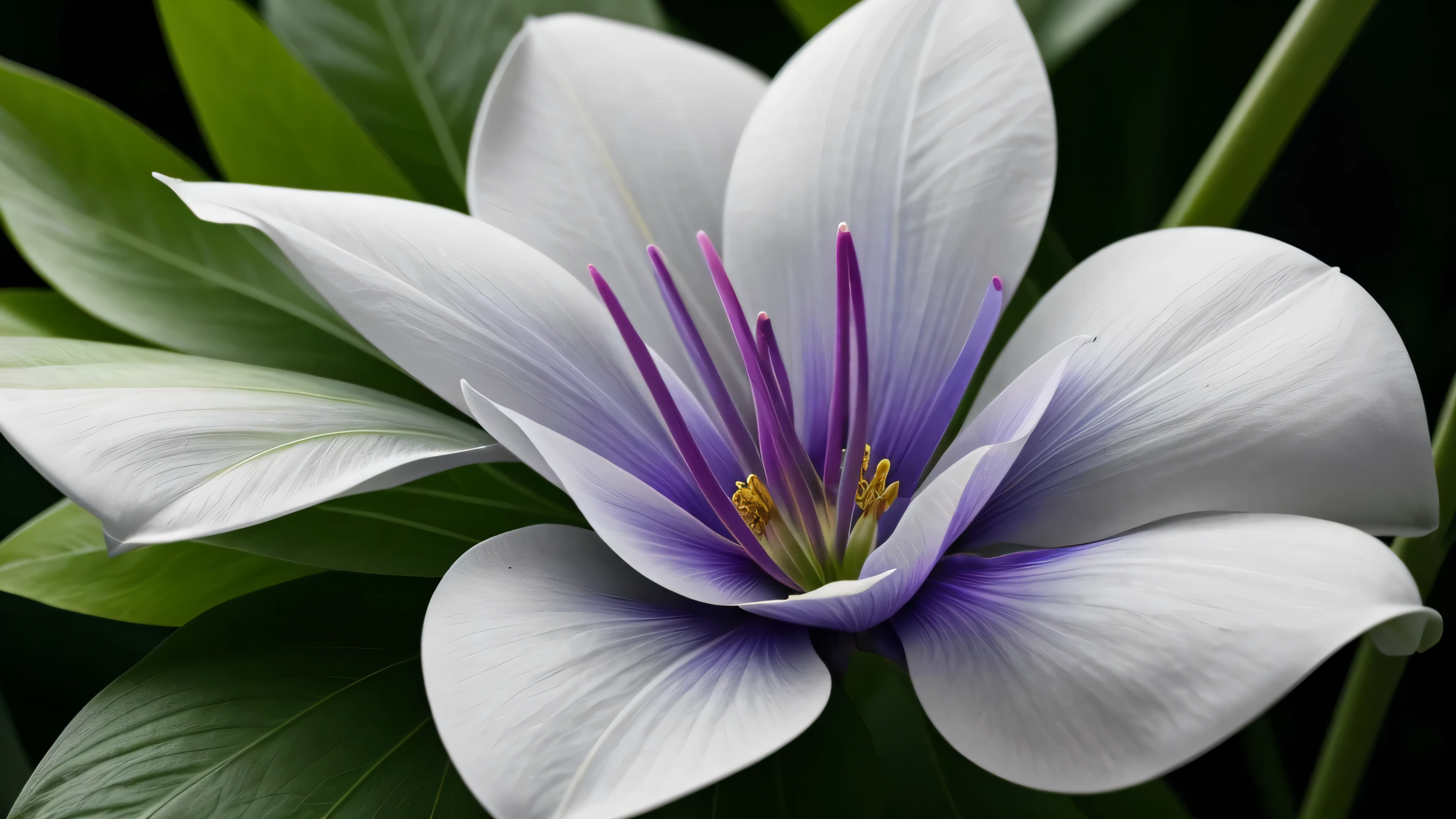 Gray's Two Leaf Flower - Ultra High Quality 8K Music Equalizer., High contrast, rich colors, soft light, Ultra-detailed photos. Сверхhigh quality 8k, High contrast, noise reduction, bright rich colors.. high quality, 8K Ultra HD, High contrast