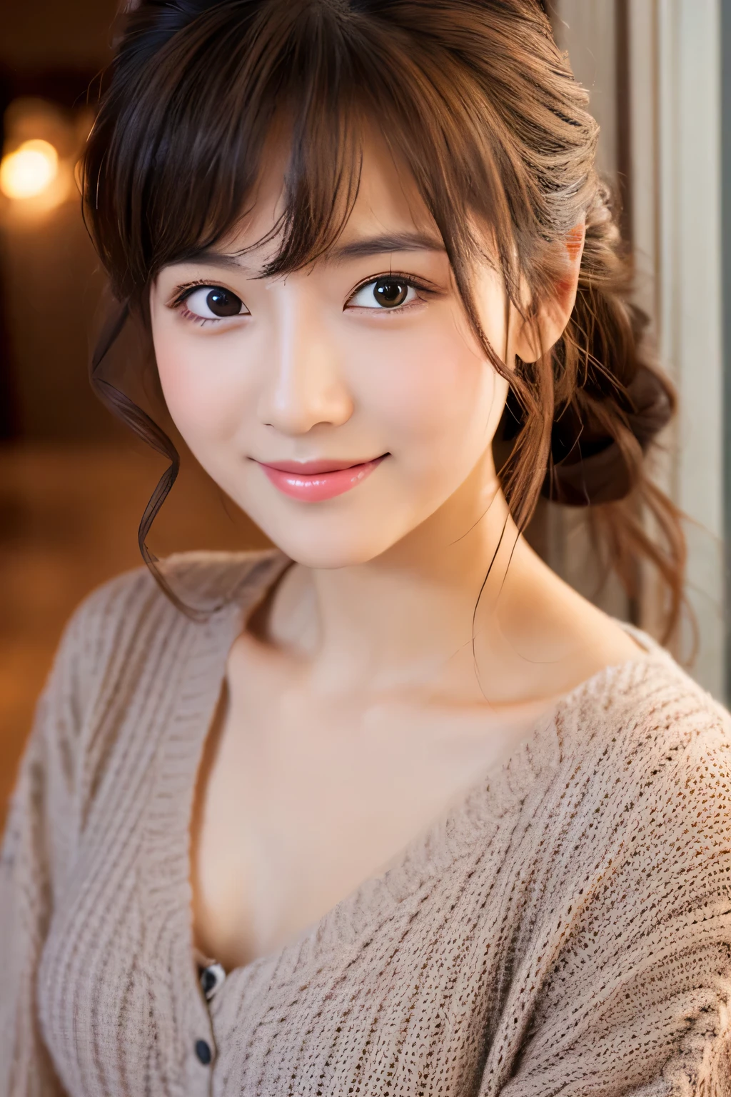 ((highest quality)), ((masterpiece)), (become familiar with), perfect face ((highest quality, 8k, masterpiece :1.3)), 1 girl, beautiful japanese woman , (random hairstyle), casual clothes :1.2, indoor, super detailed face, fine eyes, double eyelid, I don&#39;t have any clothes, smile, ponytail　Naked, legs wide open, genitals are clearly visible, slightly droopy eyes, Cowgirl