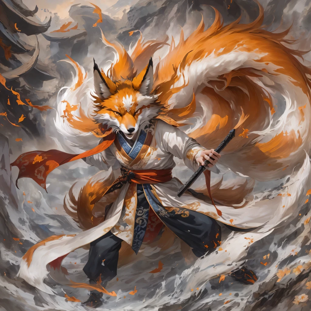 Nine-tailed fox 32k,red and white仙魔界, Chance encounter with Liu Hanshu, He saw his old self in him, Decided to accept him as a disciple, teach him how to protect himself, But because of the hidden star map, Phoenix and the Liu family、Jade Sword Sect builds relationships, Beginning with the death of Liu Hanshu, Qin Yu embarked on the road of confrontation with powerful enemies, work hard, make yourself stronger, Stick to your core path of justice, (nine-tailed fox)eyes full of anger,red and whitenine-tailed fox握緊了拳頭,dash forward,Give the opponent a fatal blow,full body lesbian,Full body nine-tailed fox male mage 32k(傑作canyon超HD)Phoenix(canyon)climb the streets, explosion scene(nine-tailed fox), (dragon), nine-tailed fox憤怒的戰鬥姿態, looking at the ground, batik linen headscarf, 中國red and white圖案長袖服裝, canyonred and whitenine-tailed fox(abstract acrylic splash:1.2)red and white(realistically:1.4),black hair,flour fluttering,rainbow background, high resolution, detail, RAW photos, Sharp Re, Nikon D850 film photo by Jefferies Lee 4 Kodak Portra 400 camera F1.6 guns, colorful, Ultra-realistic and vivid textures, dramatic lighting, Unreal Engine Art Station Trend, Sinest 800,red and white飄逸的霧氣,(((叢林canyon)))The injured line up in the street(OK)climb the streets,Movie Master Instant Image Quality(masterpiece,HD,Ultra high quality,32k) (linen batik scarf), fighting stance, looking at the ground, Linen bandana, 中國nine-tailed fox圖案長袖服裝, 早上的nine-tailed fox(Abstract gouache splash:1.2), dark clouds lightning background,sprinkling
