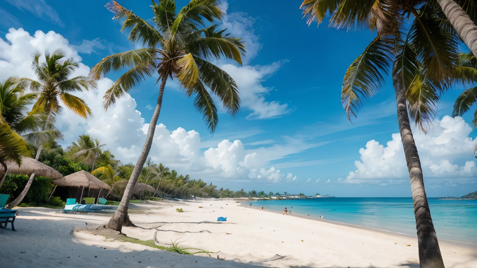 beach with palm trees	beach, palm, sea, tropical, island, tree, sand, ocean, sky, water, paradise, travel, summer, nature, landscape, vacation, coast, caribbean, coconut, seascape, holiday, cloud, palm tree, resort, beautiful