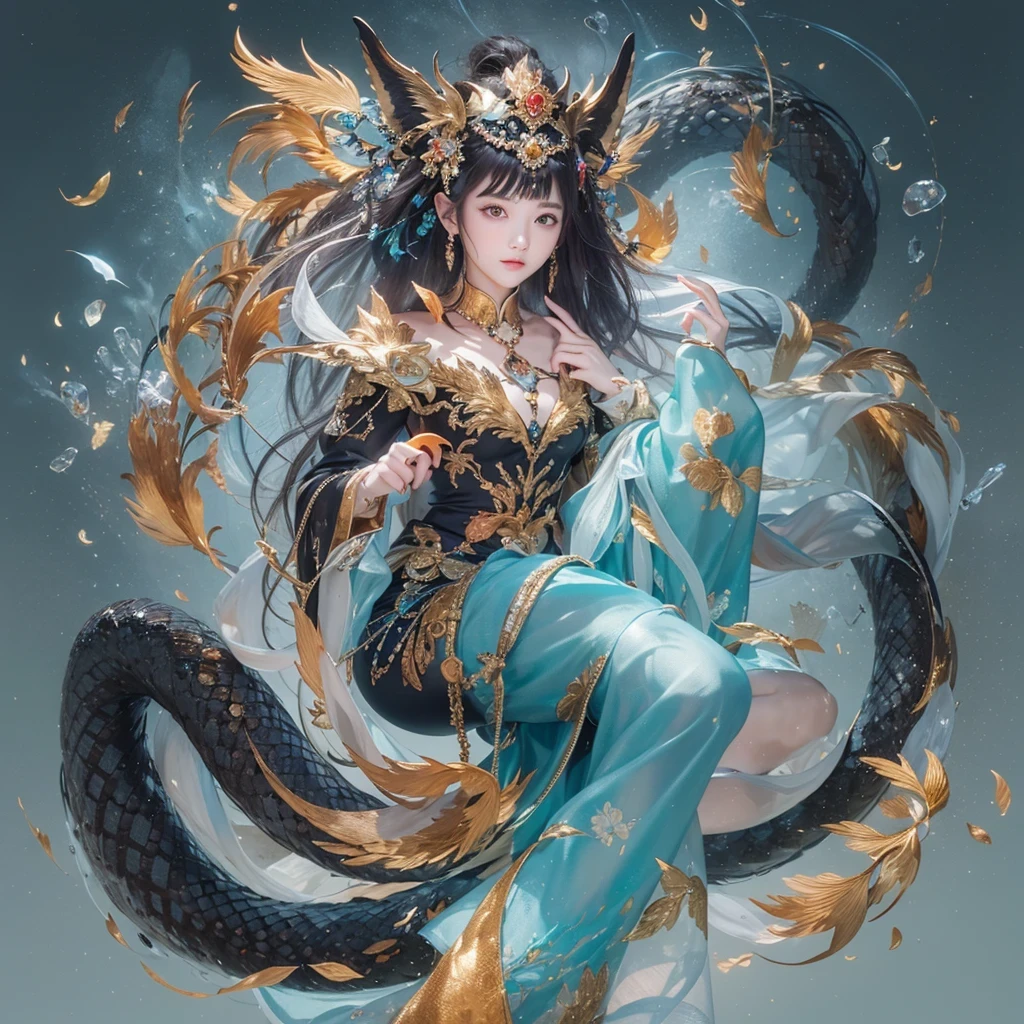 Feitian Nine Tails Light Blue Celestial Master Flame Hairy Fox Star,novel,Torch Night Black Gold Orange Snake Print Silk Trousers,Rouge Diamond Tulle Sheer Lizard Print,Fat girl flying in space in the snow 1:900 miniatures,Front view,pure transparency,put on boxing gloves,Wear gold-framed reflective sunglasses,Panoramic super wide angle,very happy,Authentic and delicate texture,Strong visual impact,Super detailed,dream girl,delicate face型,beautiful eyes,Hair floating in the air, Cherry style,Zhou Xiaotong,crystal clear,Good sense of perspective,Light and shadow effects,16K smooth,surface reflected light,flowing black hair,Water Goddess 32K,complicated,grace,Very detailed,magnificent,digital photography,Autumn Cowboy Shooting,Surrealism,broken ruby,defeat magic,Water magic entanglement,(masterpiece,movie lighting,beautiful eyes:1.2),high dynamic range,void 5 energy storm,(china 1 girl,black eyes:1.5),rouge skin,glowing skin,(sit on stone:1.5),delicate face,black hair,Put on gorgeous golden armor,take off shoulders,,short skirt,beautiful golden armor,it'It's raining,beautiful big breasts,looking at the audience,Turn your back to the camera,masterpiece,side,side portrait close-up