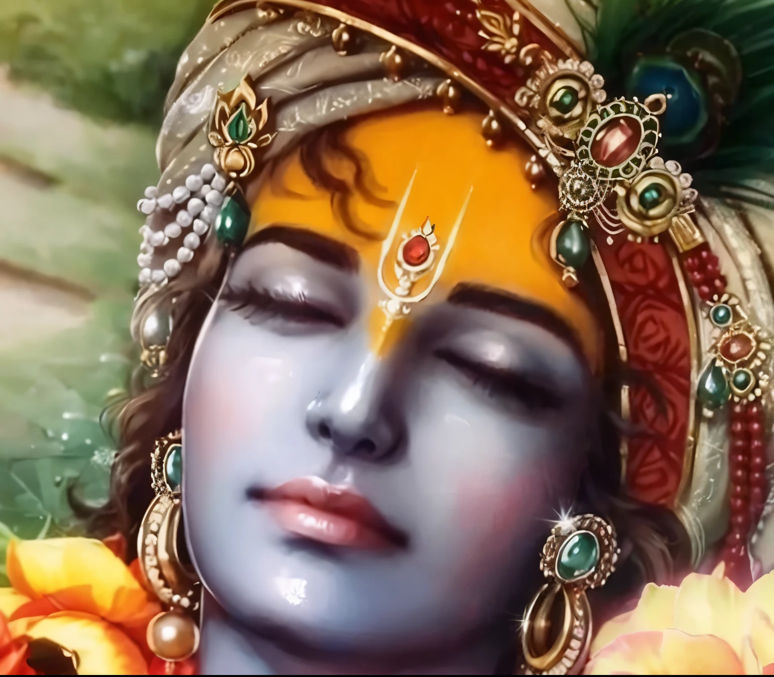 Lord Krishna sleeping
