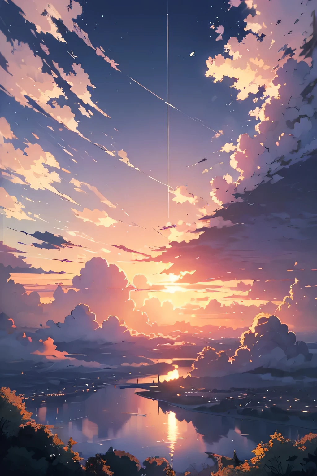 A summer sky, evening sky and clouds, Makoto Shinkai
