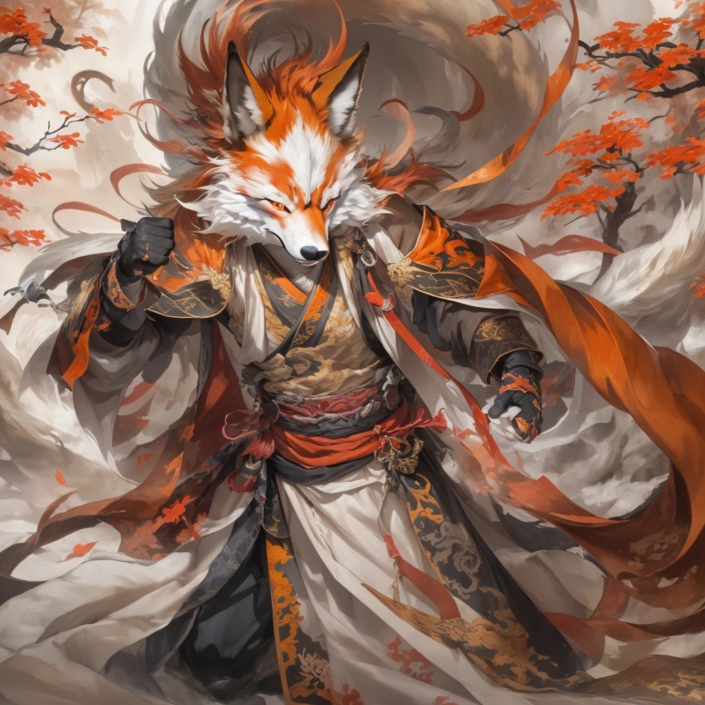 Nine-tailed fox 32k，red and white仙魔界, Chance encounter with Liu Hanshu, He saw his old self in him, Decided to accept him as a disciple, teach him how to protect himself, But because of the hidden star map, Phoenix and the Liu family、Jade Sword Sect builds relationships, Beginning with the death of Liu Hanshu, Qin Yu embarked on the road of confrontation with powerful enemies, work hard, make yourself stronger, Stick to your core path of justice, （nine-tailed fox）eyes full of anger，red and whitenine-tailed fox握緊了拳頭，dash forward，Give the opponent a fatal blow，full body lesbian，Full body nine-tailed fox male mage 32k（傑作canyon超HD）Phoenix（canyon）climb the streets， explosion scene（nine-tailed fox）， （dragon）， nine-tailed fox憤怒的戰鬥姿態， looking at the ground， batik linen headscarf， 中國red and white圖案長袖服裝， canyonred and whitenine-tailed fox（abstract acrylic splash：1.2）red and white（realistically：1.4），black hair，flour fluttering，rainbow background， high resolution， detail， RAW photos， Sharp Re， Nikon D850 film photo by Jefferies Lee 4 Kodak Portra 400 camera F1.6 guns, colorful, Ultra-realistic and vivid textures, dramatic lighting, Unreal Engine Art Station Trend, Sinest 800，red and white飄逸的霧氣,（（（叢林canyon）））The injured line up in the street（OK）climb the streets，Movie Master Instant Image Quality（masterpiece，HD，Ultra high quality，32k） （linen batik scarf）， fighting stance， looking at the ground， Linen bandana， 中國nine-tailed fox圖案長袖服裝， 早上的nine-tailed fox（Abstract gouache splash：1.2）， dark clouds lightning background，sprinkling