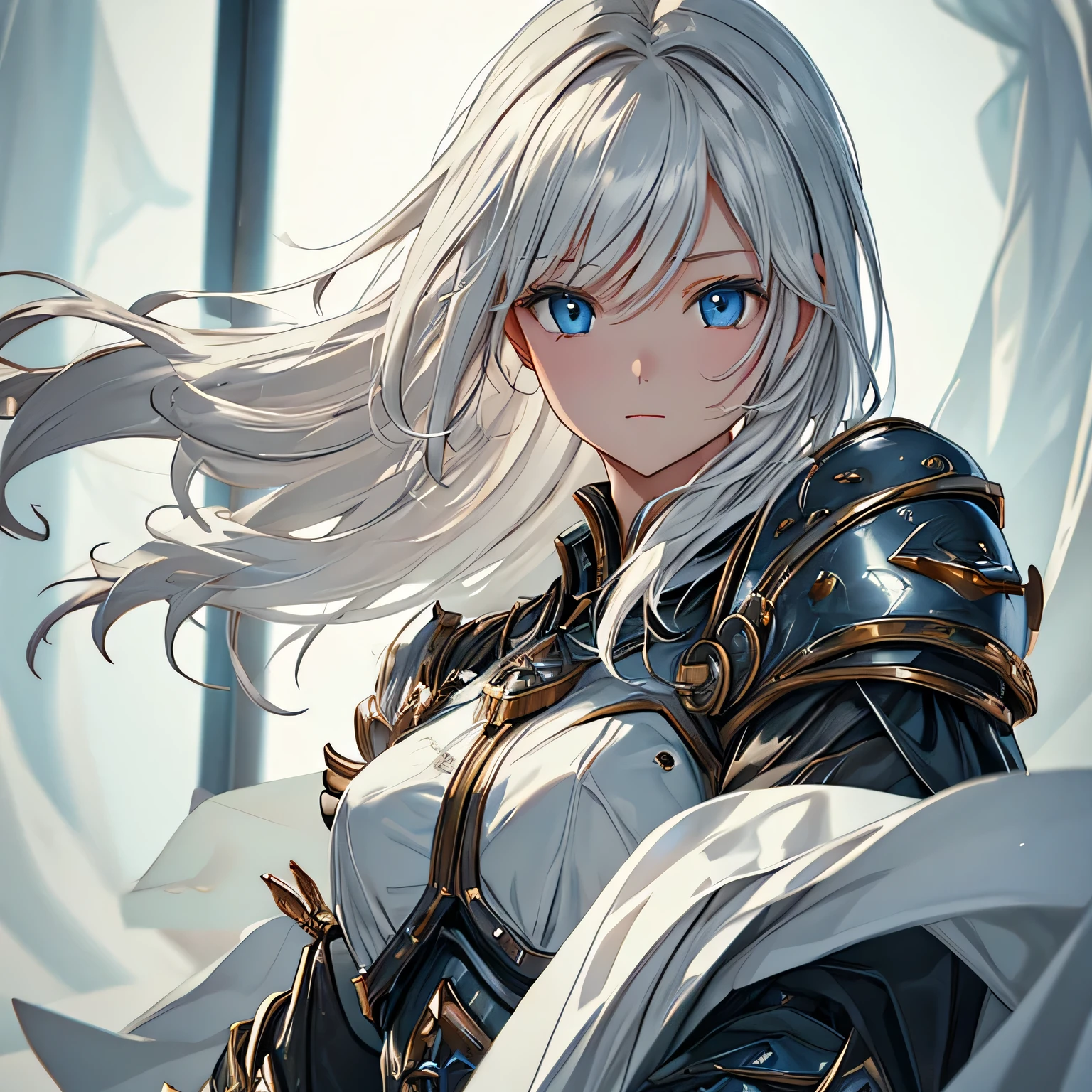 (highest quality、masterpiece)、(Super detailed)、Very detailed CG、8k、unreal engine、3D rendering、beautiful mechanic、((high contrast))、(High chroma)、((very delicate and beautiful))、reflect light、High resolution backgrounds、beautiful and delicate haine eye、detailed beautiful face)、high resolution skin、The beauty of the wolf hybrid、long hair、white fur、White and black armor、torn cloth、Violence、ferocious、 Violenceの化身、torn cloth、snow mountain、Blizzard
