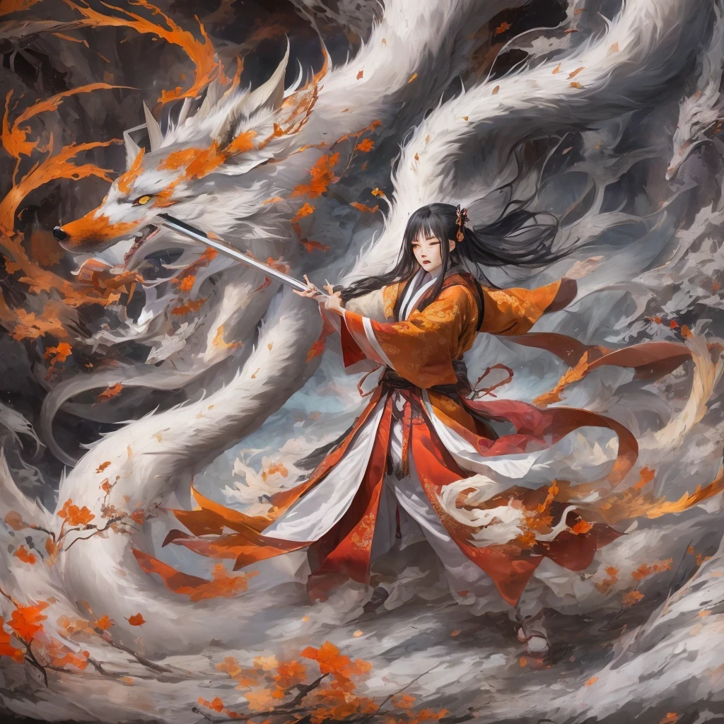 Nine-tailed fox 32k，red and white仙魔界, Chance encounter with Liu Hanshu, He saw his old self in him, Decided to accept him as a disciple, teach him how to protect himself, But because of the hidden star map, Phoenix and the Liu family、Jade Sword Sect builds relationships, Beginning with the death of Liu Hanshu, Qin Yu embarked on the road of confrontation with powerful enemies, work hard, make yourself stronger, Stick to your core path of justice, （nine-tailed fox）eyes full of anger，red and whitenine-tailed fox握緊了拳頭，dash forward，Give the opponent a fatal blow，full body lesbian，Full body nine-tailed fox male mage 32k（傑作canyon超HD）Phoenix（canyon）climb the streets， explosion scene（nine-tailed fox）， （dragon）， nine-tailed fox憤怒的戰鬥姿態， looking at the ground， batik linen headscarf， 中國red and white圖案長袖服裝， canyonred and whitenine-tailed fox（abstract acrylic splash：1.2）red and white（realistically：1.4），black hair，flour fluttering，rainbow background， high resolution， detail， RAW photos， Sharp Re， Nikon D850 film photo by Jefferies Lee 4 Kodak Portra 400 camera F1.6 guns, colorful, Ultra-realistic and vivid textures, dramatic lighting, Unreal Engine Art Station Trend, Sinest 800，red and white飄逸的霧氣,（（（叢林canyon）））The injured line up in the street（OK）climb the streets，Movie Master Instant Image Quality（masterpiece，HD，Ultra high quality，32k） （linen batik scarf）， fighting stance， looking at the ground， Linen bandana， 中國nine-tailed fox圖案長袖服裝， 早上的nine-tailed fox（Abstract gouache splash：1.2）， dark clouds lightning background，sprinkling