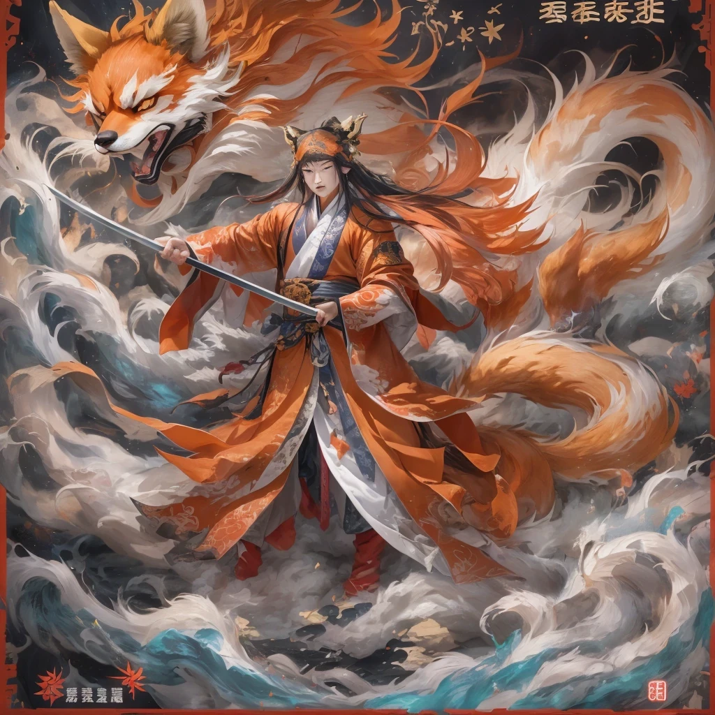Nine-tailed fox 32k，red and white仙魔界, Chance encounter with Liu Hanshu, He saw his old self in him, Decided to accept him as a disciple, teach him how to protect himself, But because of the hidden star map, Phoenix and the Liu family、Jade Sword Sect builds relationships, Beginning with the death of Liu Hanshu, Qin Yu embarked on the road of confrontation with powerful enemies, work hard, make yourself stronger, Stick to your core path of justice, （nine-tailed fox）eyes full of anger，red and whitenine-tailed fox握緊了拳頭，dash forward，Give the opponent a fatal blow，full body lesbian，Full body nine-tailed fox male mage 32k（傑作canyon超HD）Phoenix（canyon）climb the streets， explosion scene（nine-tailed fox）， （dragon）， nine-tailed fox憤怒的戰鬥姿態， looking at the ground， batik linen headscarf， 中國red and white圖案長袖服裝， canyonred and whitenine-tailed fox（abstract acrylic splash：1.2）red and white（realistically：1.4），black hair，flour fluttering，rainbow background， high resolution， detail， RAW photos， Sharp Re， Nikon D850 film photo by Jefferies Lee 4 Kodak Portra 400 camera F1.6 guns, colorful, Ultra-realistic and vivid textures, dramatic lighting, Unreal Engine Art Station Trend, Sinest 800，red and white飄逸的霧氣,（（（叢林canyon）））The injured line up in the street（OK）climb the streets，Movie Master Instant Image Quality（masterpiece，HD，Ultra high quality，32k） （linen batik scarf）， fighting stance， looking at the ground， Linen bandana， 中國nine-tailed fox圖案長袖服裝， 早上的nine-tailed fox（Abstract gouache splash：1.2）， dark clouds lightning background，sprinkling
